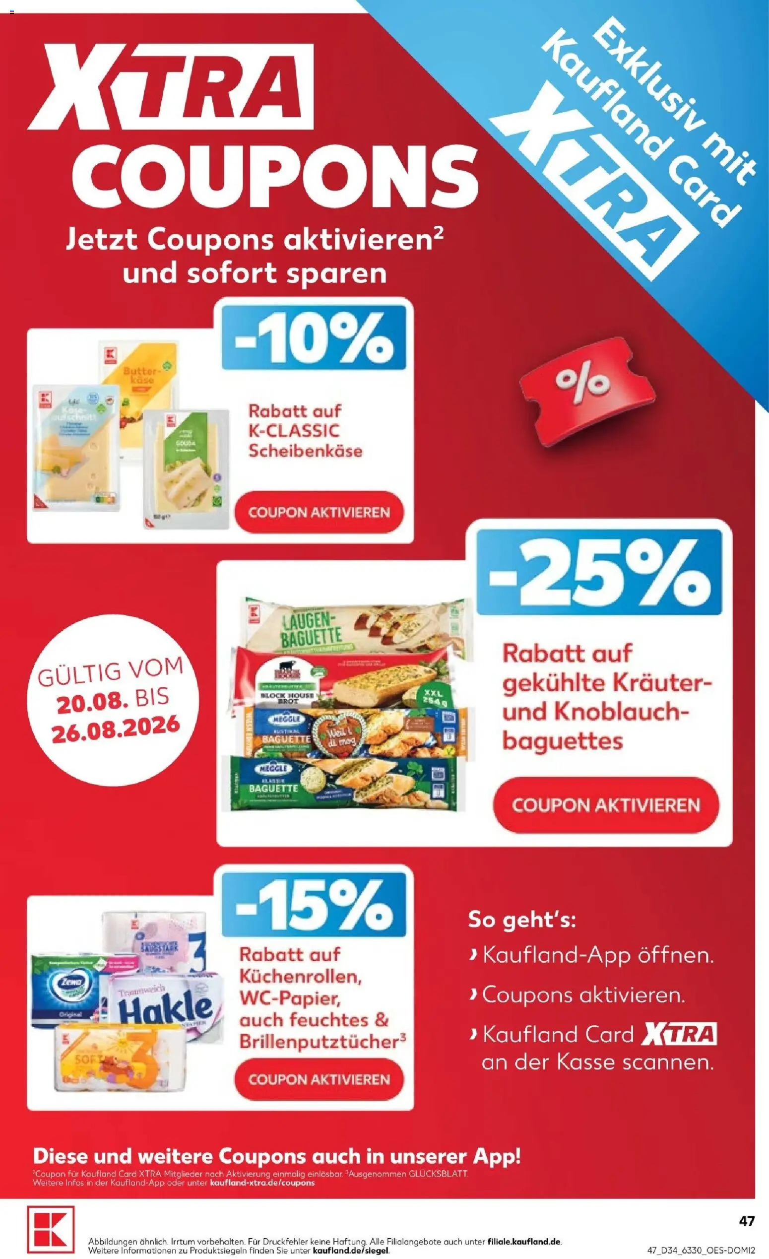 Kaufland Prospekt Hamburg – gültig ab 20.08.2026 | Seite: 49 | Produkte: Butter, Baguette, Knoblauch, Brot