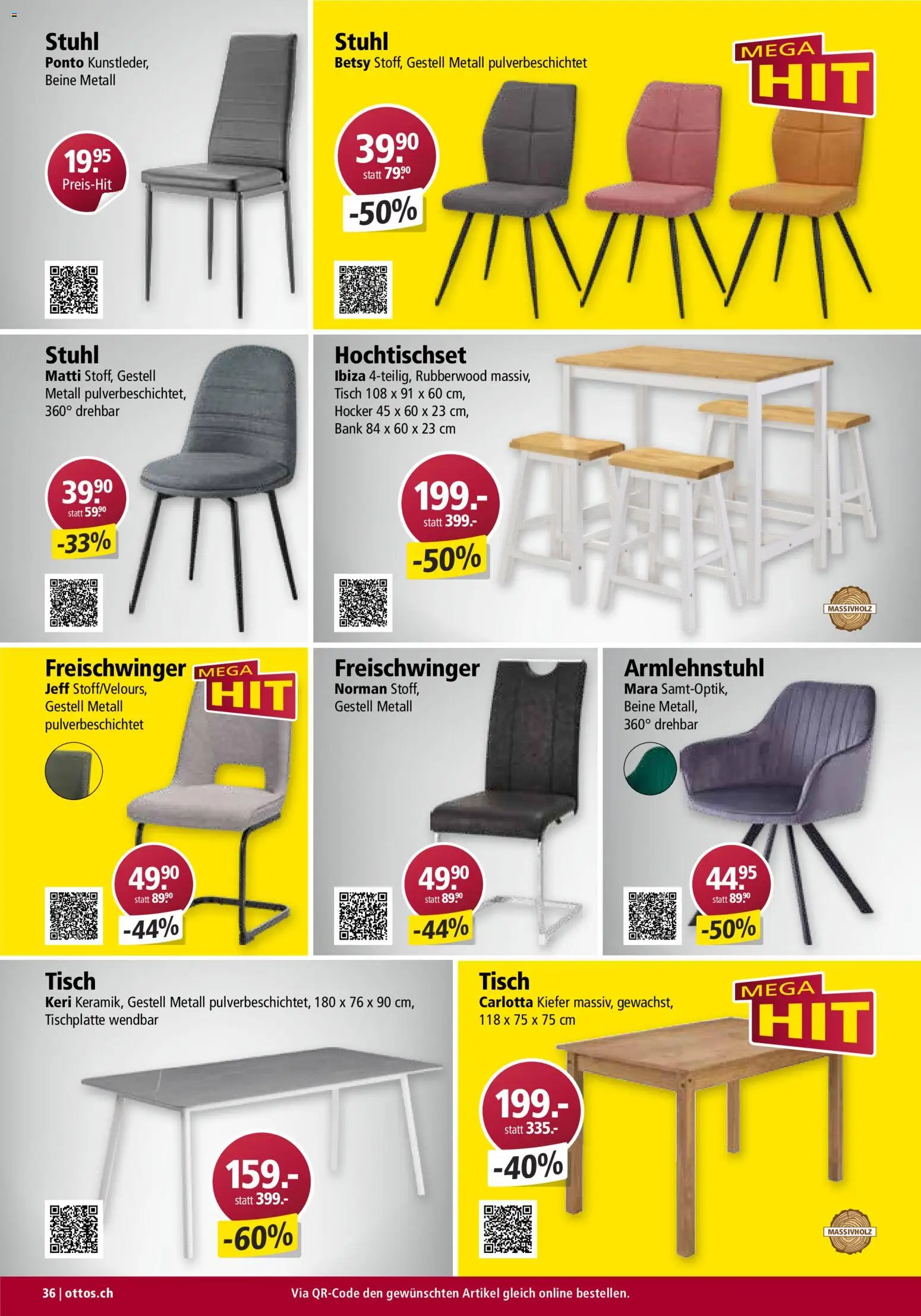 Otto's Aktionen Möbelflyer – gültig ab 01.09.2026 | Seite: 36 | Produkte: Tisch, Hocker, Stuhl