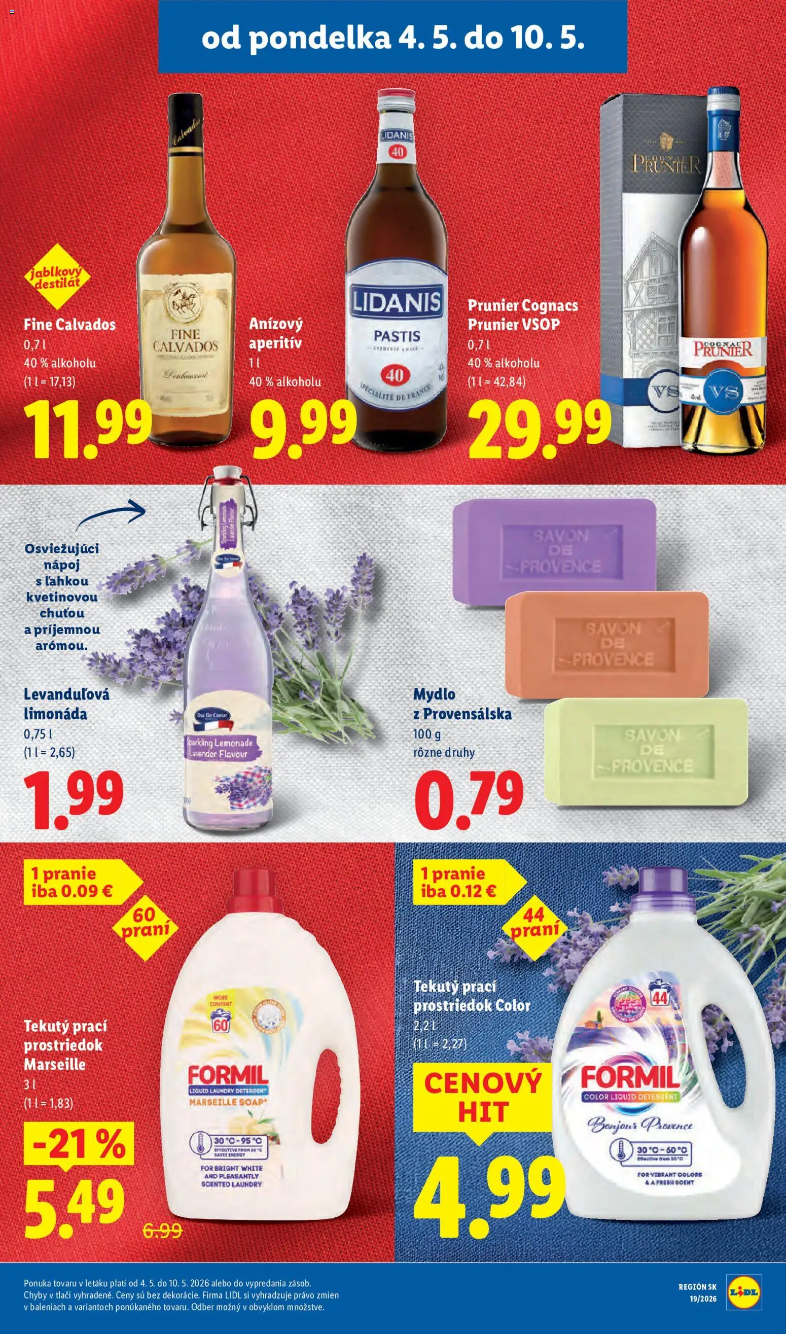 Nové Lidl akcie – leták je platný od 04.05.2026 | Strana: 29 | Produkty: Mydlo, Aperitív, Destilát