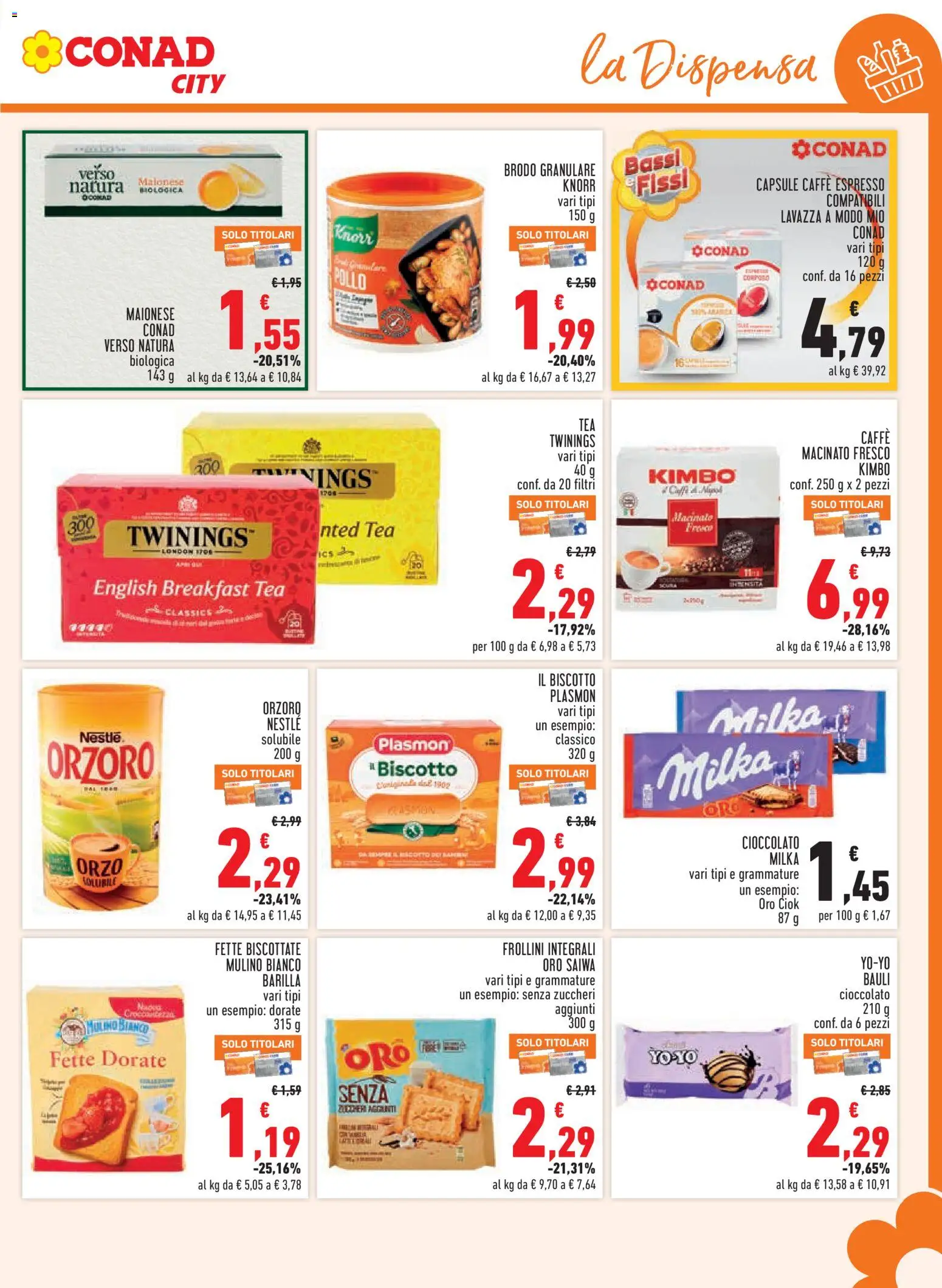 Volantino Conad del 23/09/2026 | Pagina: 11 | Prodotti: Caffè, Brodo, Kimbo, Macinato
