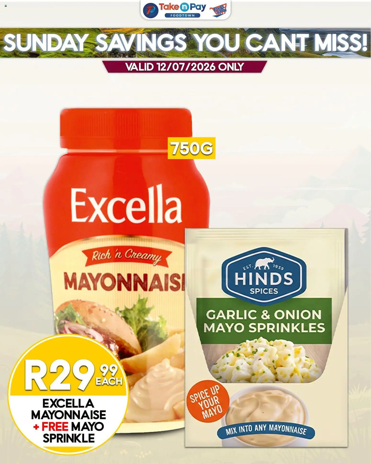 New Take n Pay catalogue – valid from 19/07/2026 | Page: 10 | Products: Gown, Spices, Mayonnaise, Garlic