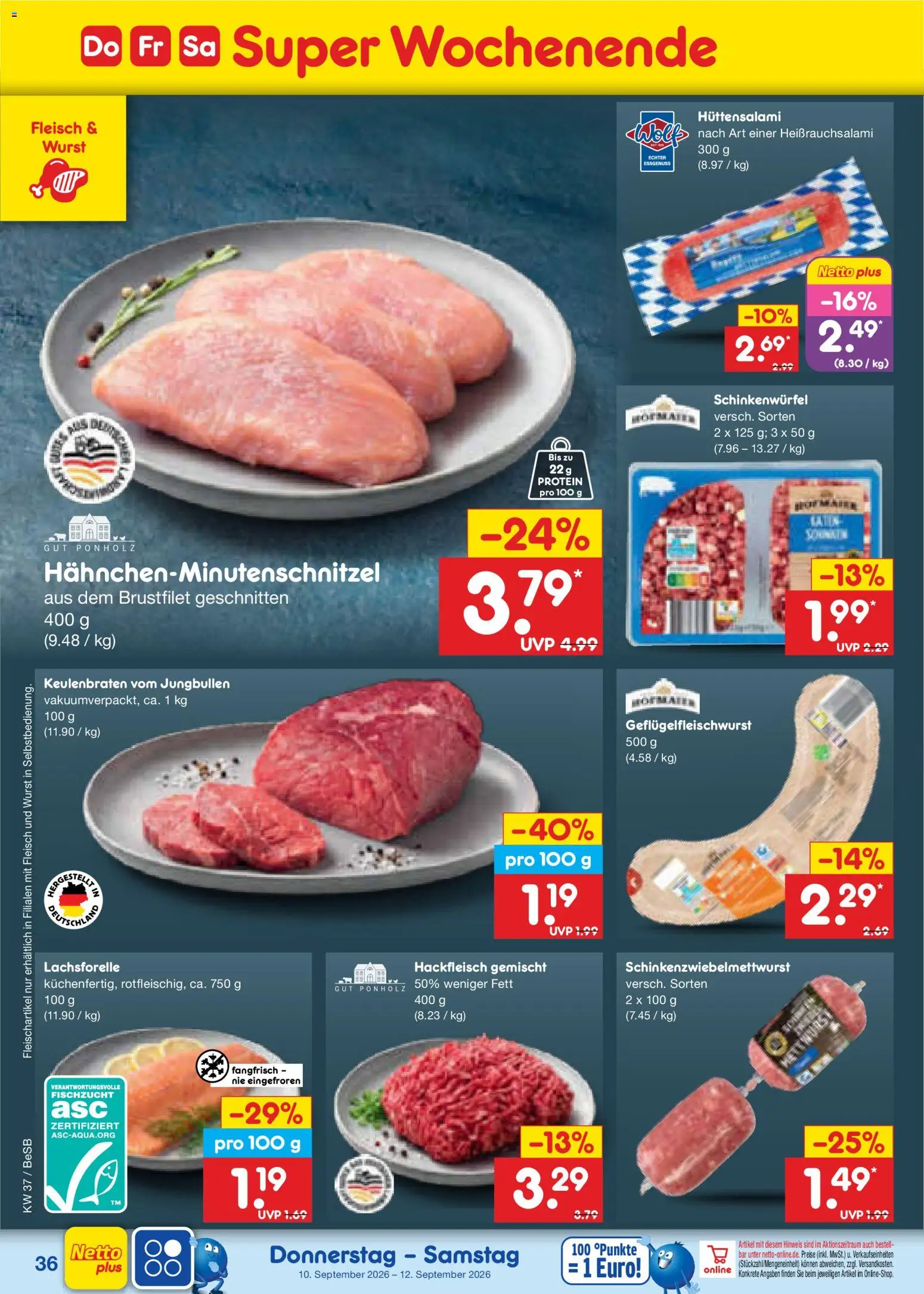 Netto Marken-Discount Prospekt – gültig ab 07.09.2026 | Seite: 52 | Produkte: Wurst, Fleisch, Hackfleisch