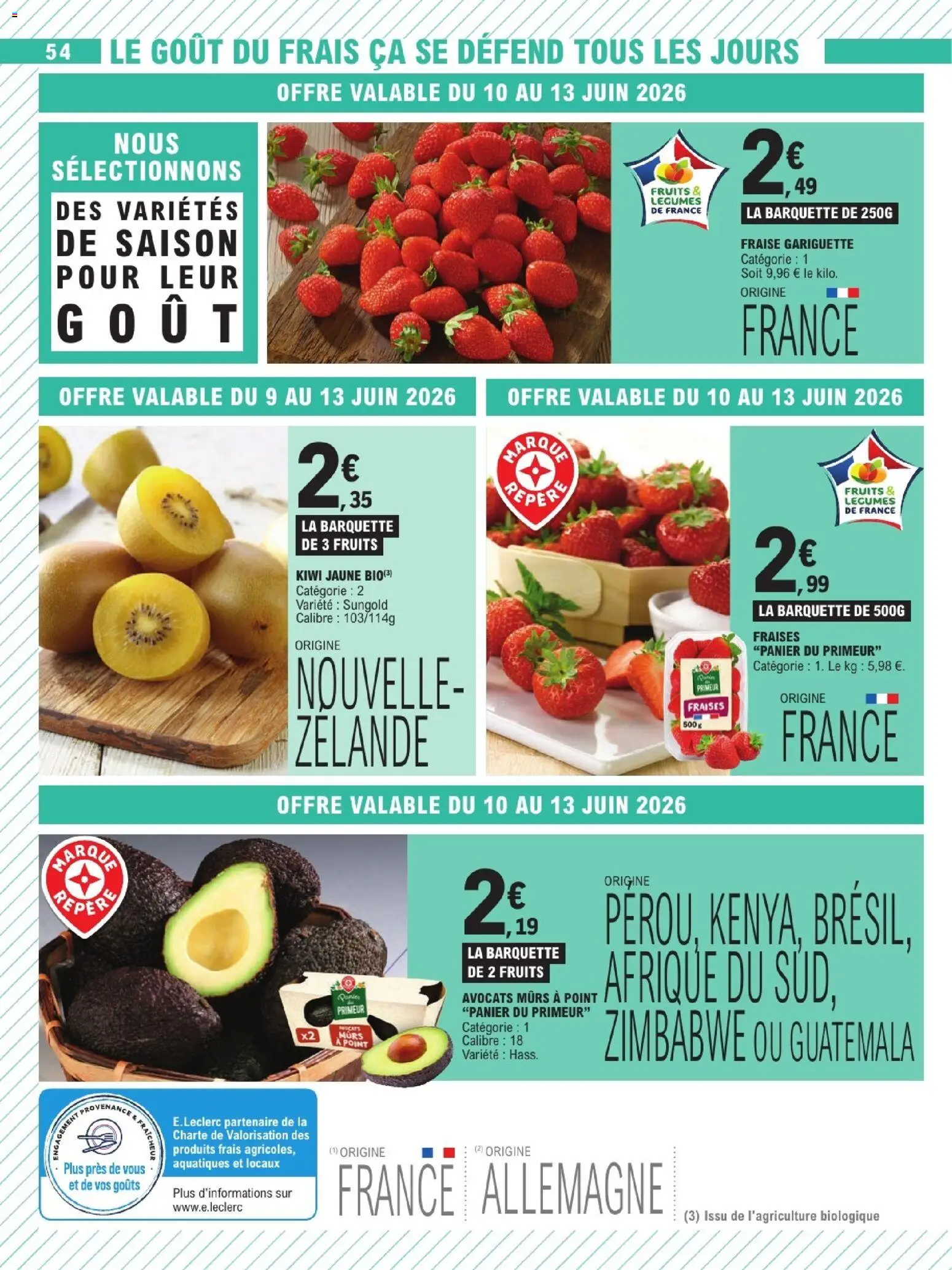 {H1} | Page: 54 | Produits: Avocats, Fraise, Panier, Fraises