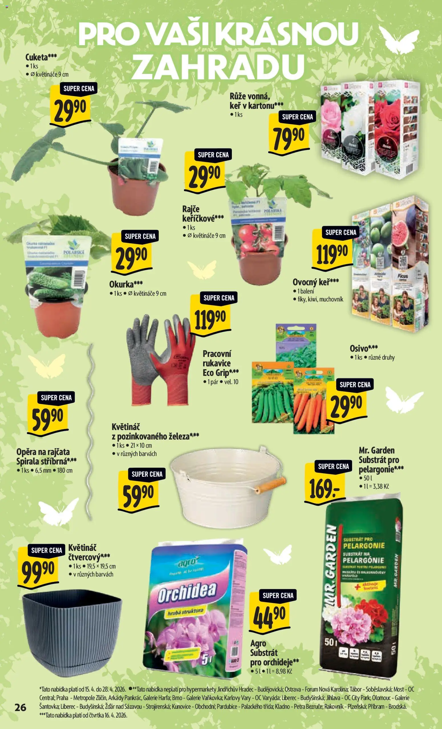 Albert leták - Hypermarket od 15.04.2026 | Strana: 34 | Produkty: Květináče, Mošt, Květináč, Okurka