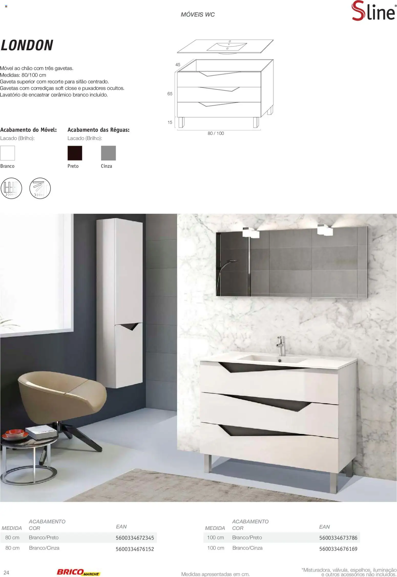 BricoMarché Catálogo de Inspiração Banho │ válido de 15.06.2026 | Página: 24 | Produtos: Lavatório