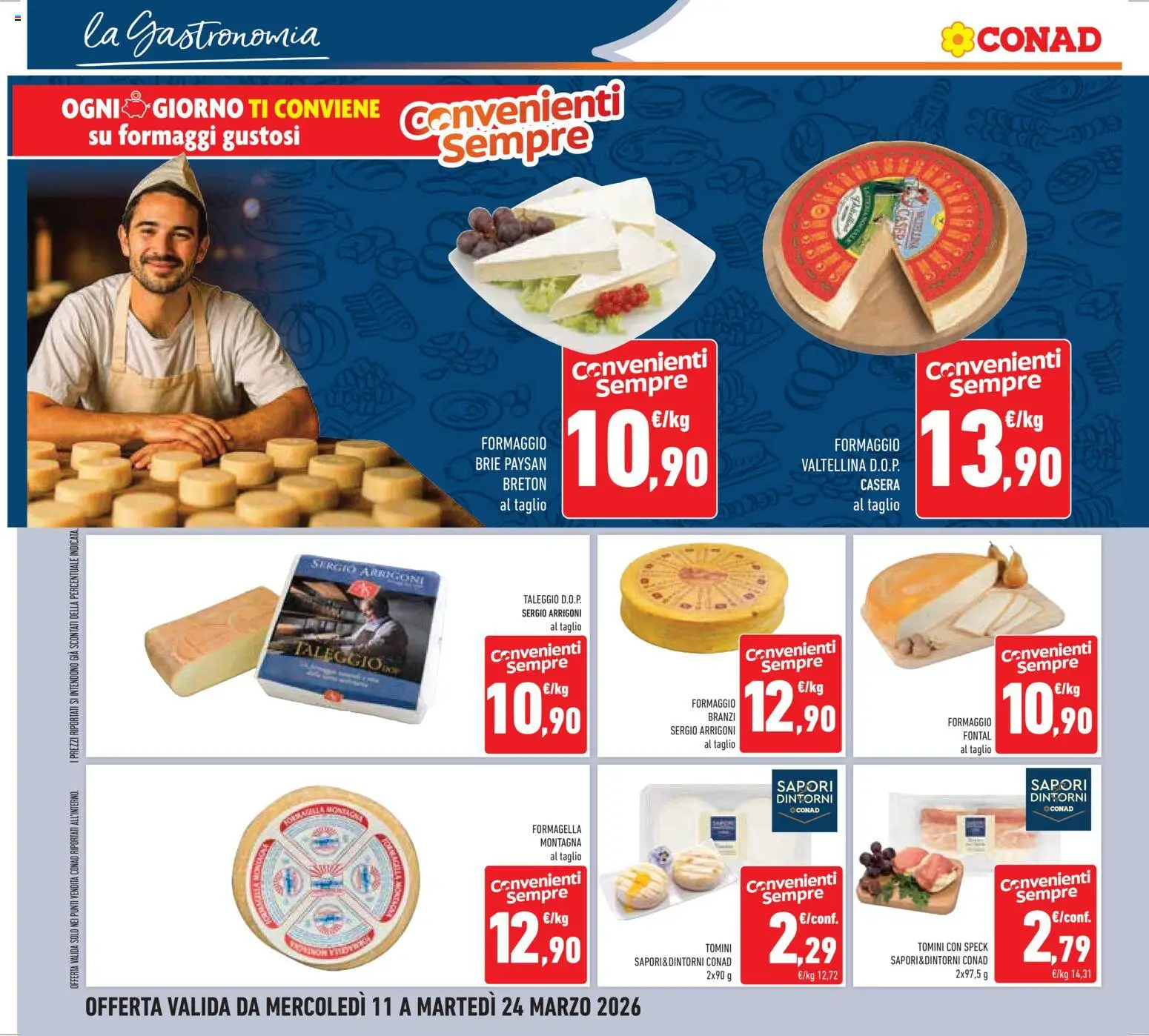 Volantino Conad del 11.03.2026 | Pagina: 12 | Prodotti: Speck, Formaggio