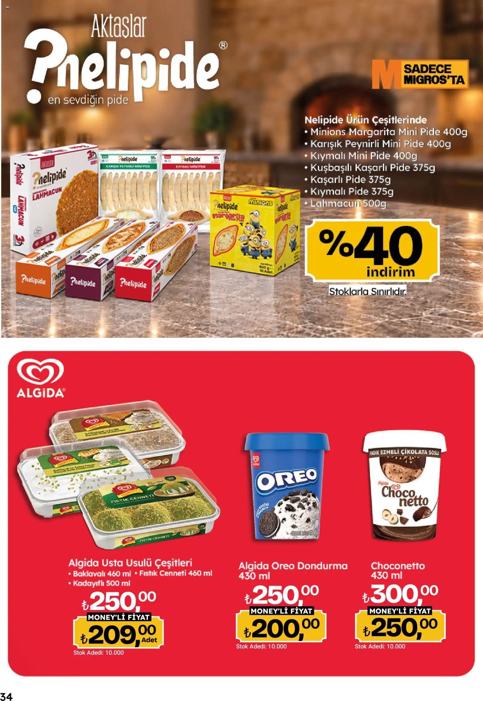 Migros Katalog - Migroskop - 08 Ekim 2026 tarihinden itibaren geçerlidir | Sayfa: 34 | Ürünler: Fıstık, Çikolata, Dondurma