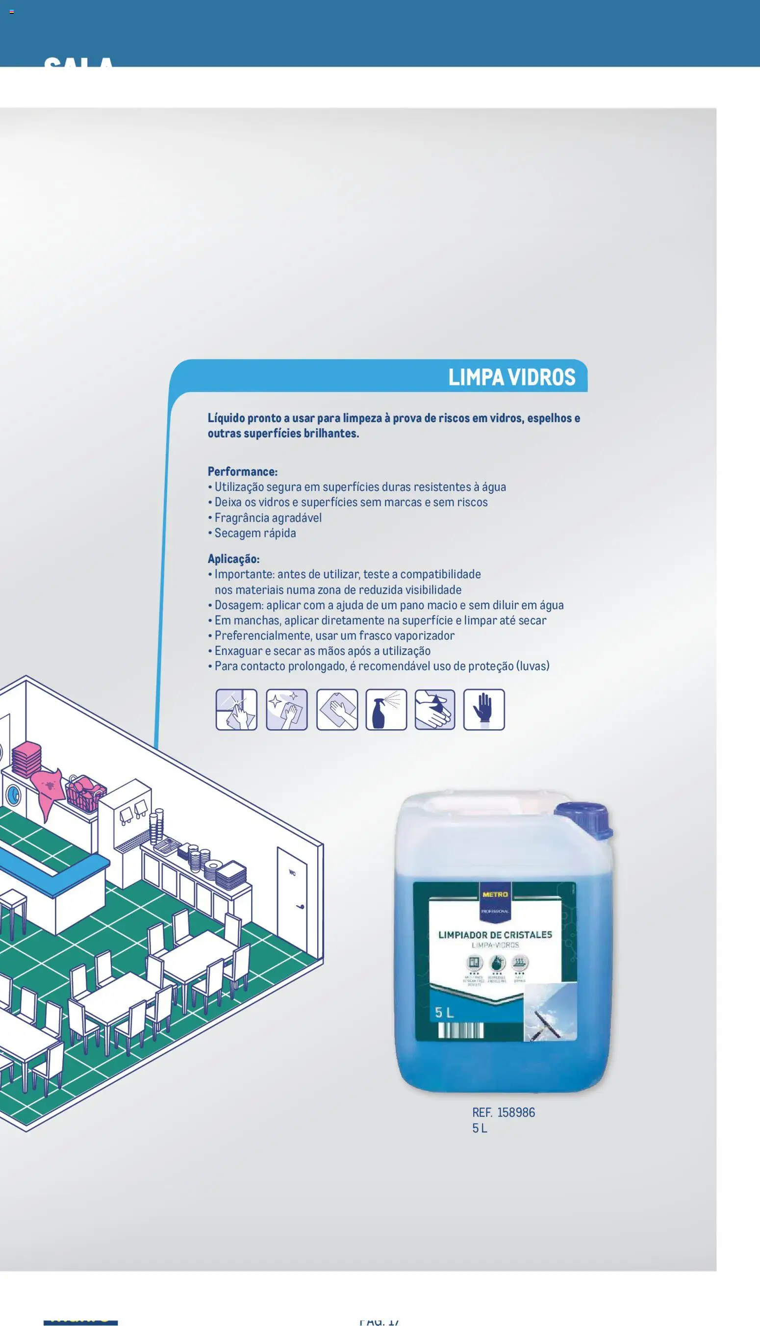 Makro Especial Limpeza 2026 │ válido de 20.05.2026 | Página: 17 | Produtos: Agua, Luvas, Fragrância, Limpa vidros