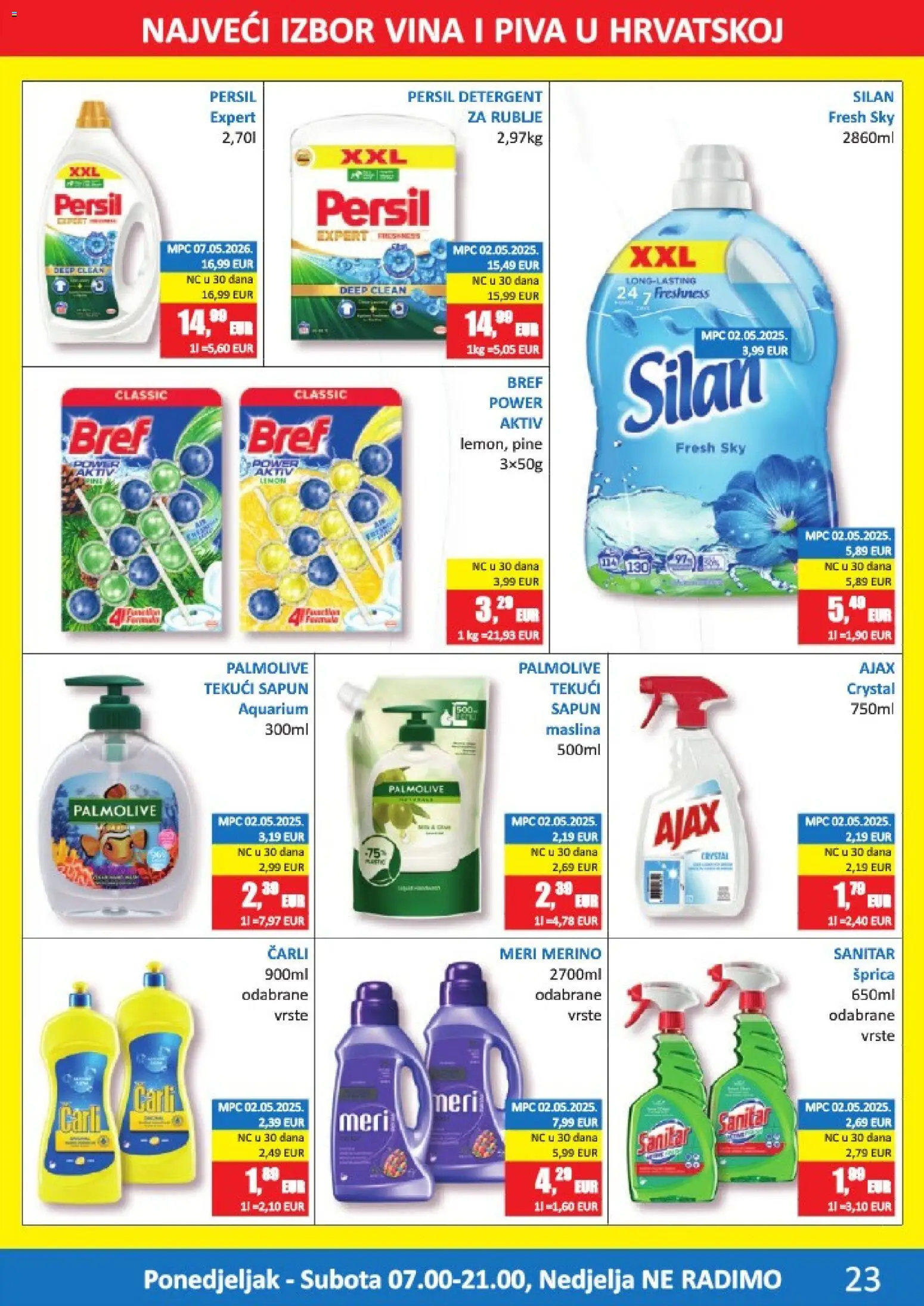 Vrutak katalog | vrijedi od 11.05.2026 | Stranica: 23 | Proizvodi: Sapun, Ajax, Persil, Meri Merino