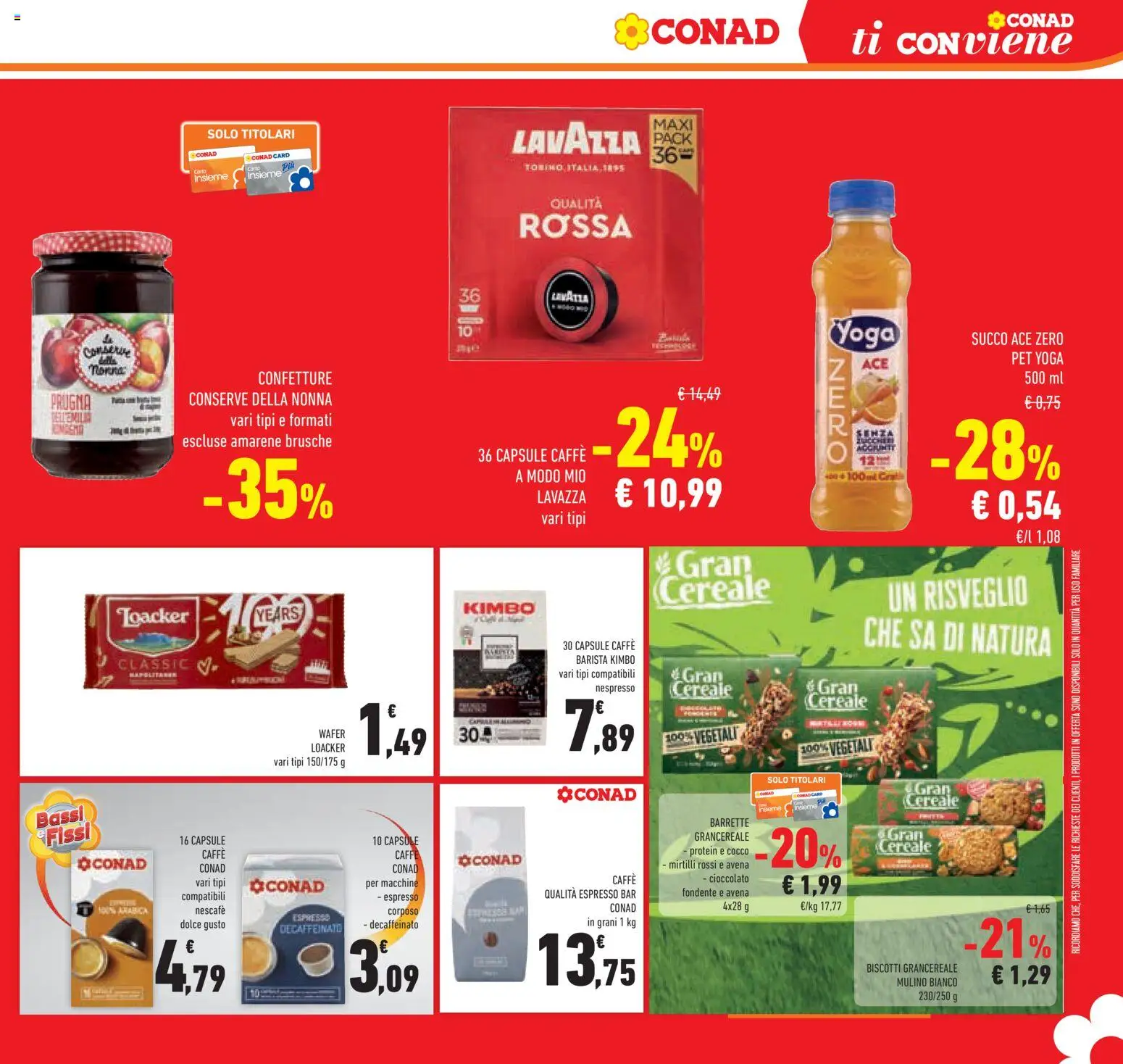 Volantino Conad del 15/07/2026 | Pagina: 31 | Prodotti: Cioccolato, Succo, Mirtilli, Cocco