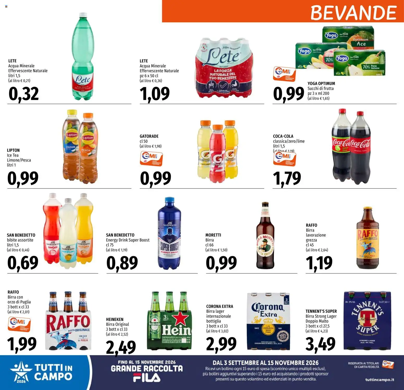 Volantino EMI del 01/10/2026 | Pagina: 16 | Prodotti: Pompelmo, Bevande, Frutta, Bottiglia