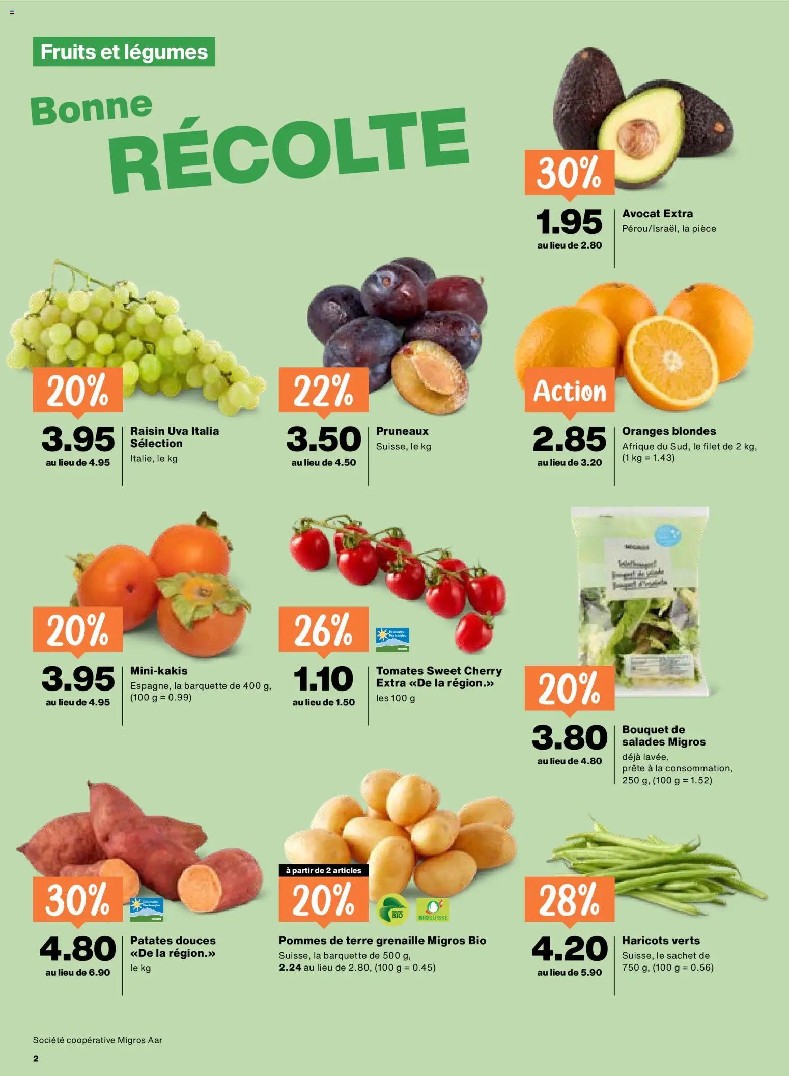 Migros aktionen FR – gültig ab 24.09.2026 | Seite: 2 | Produkte: Avocado