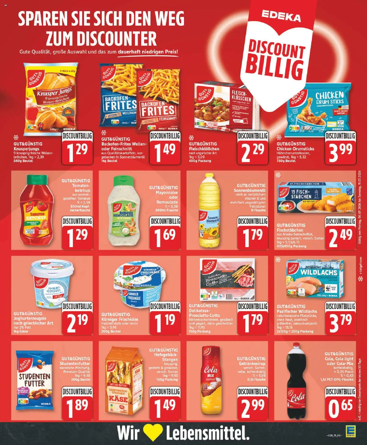Edeka Prospekt – gültig ab 06.07.2026 | Seite: 15 | Produkte: Butter, Joghurt, Sonnenblumenol, Tomaten
