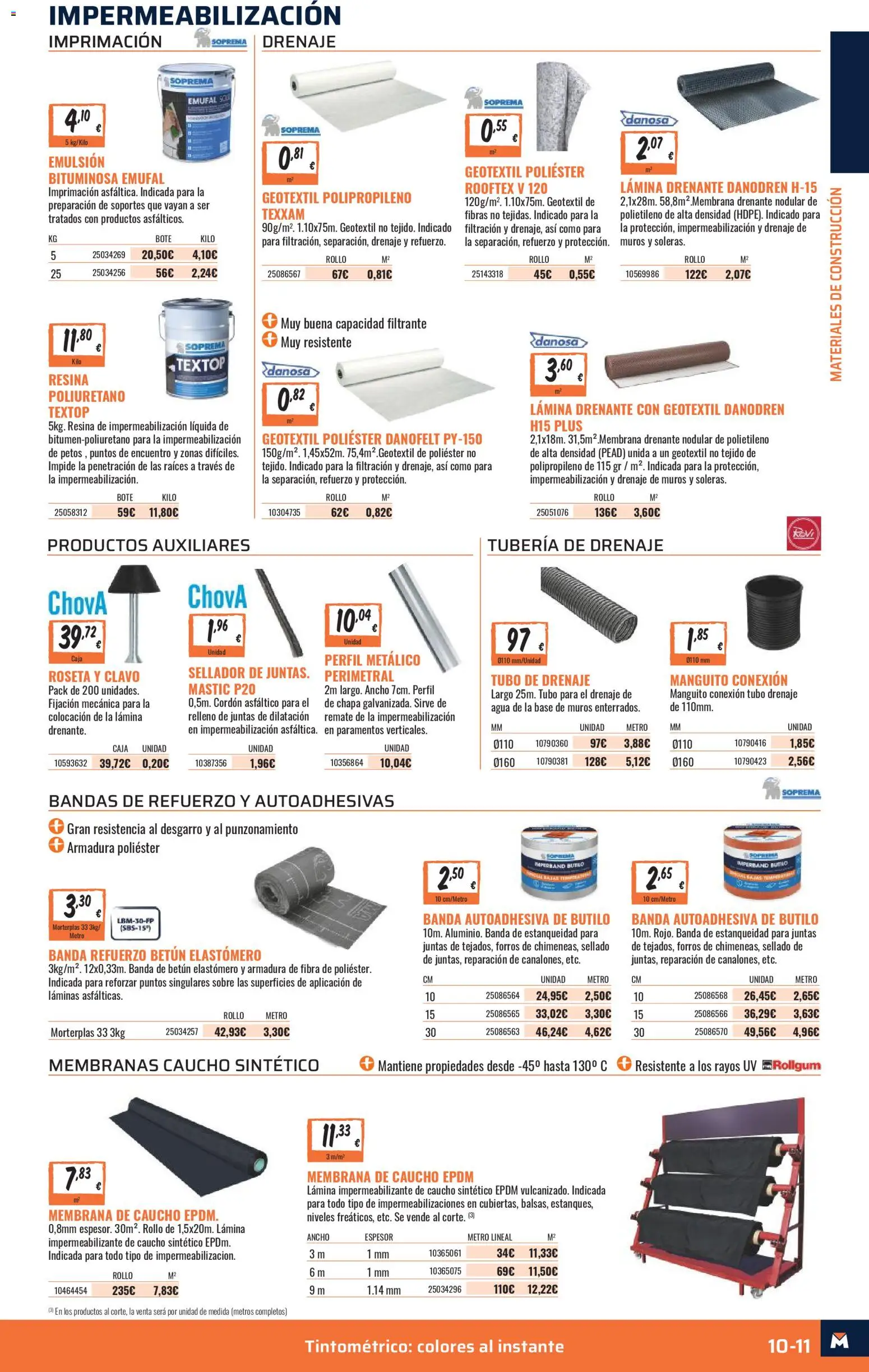 Obramat - Reformas Otono Imprenta Almacenes 25 Lleida 2026 │ válido desde el 09/10/2026 | Página: 11 | Productos: Agua, Caja