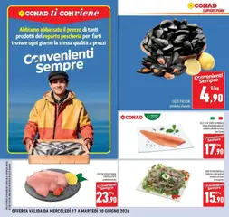 Anteprima del volantino FILETTO DI TROTA SALMONATA CONAD PERCORSO QUALITÀ, prodotto allevato in Italia per Conad valido a partire dal 16.06.2026 | Pagina: 10