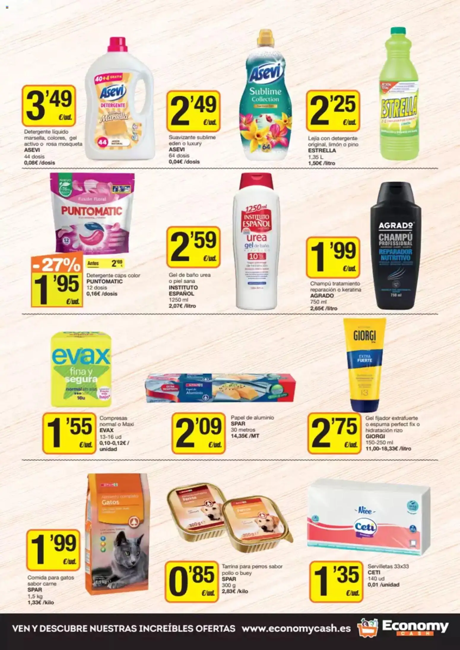 Economy Cash folleto │ válido desde el 13/08/2026 | Página: 7 | Productos: Champú, Limón, Suavizante, Carne
