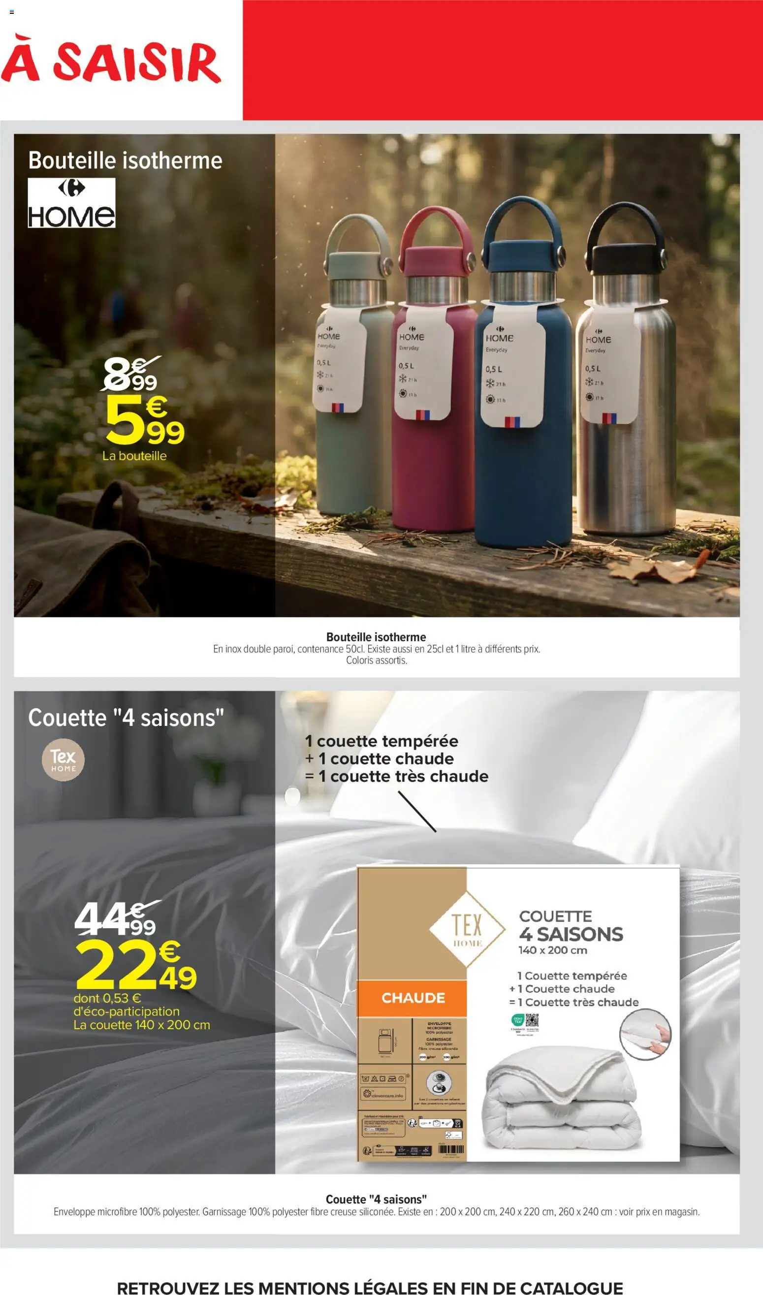 {H1} | Page: 44 | Produits: Enveloppe, La couette, Couette