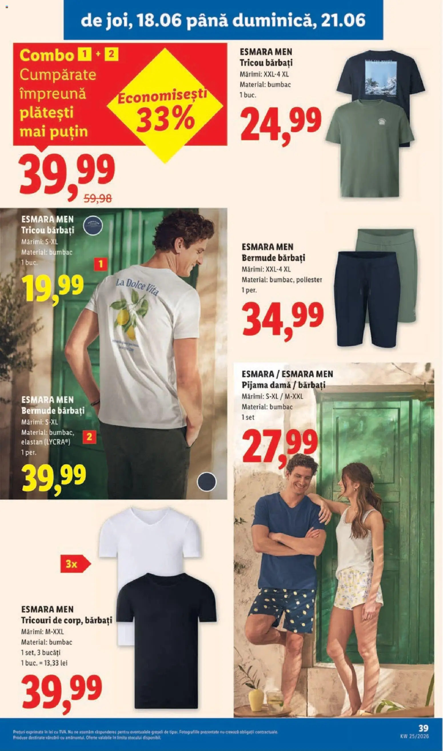 Noul catalog Lidl – valabil de la 15.06.2026 | Pagină: 39 | Produse: Tricou