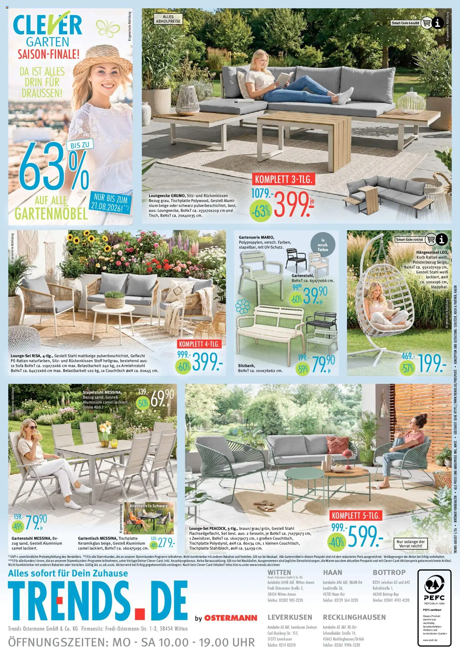 Trends Prospekt – gültig ab 08.08.2026 | Seite: 5 | Produkte: Sofa, Korb, Telefon, Uhr