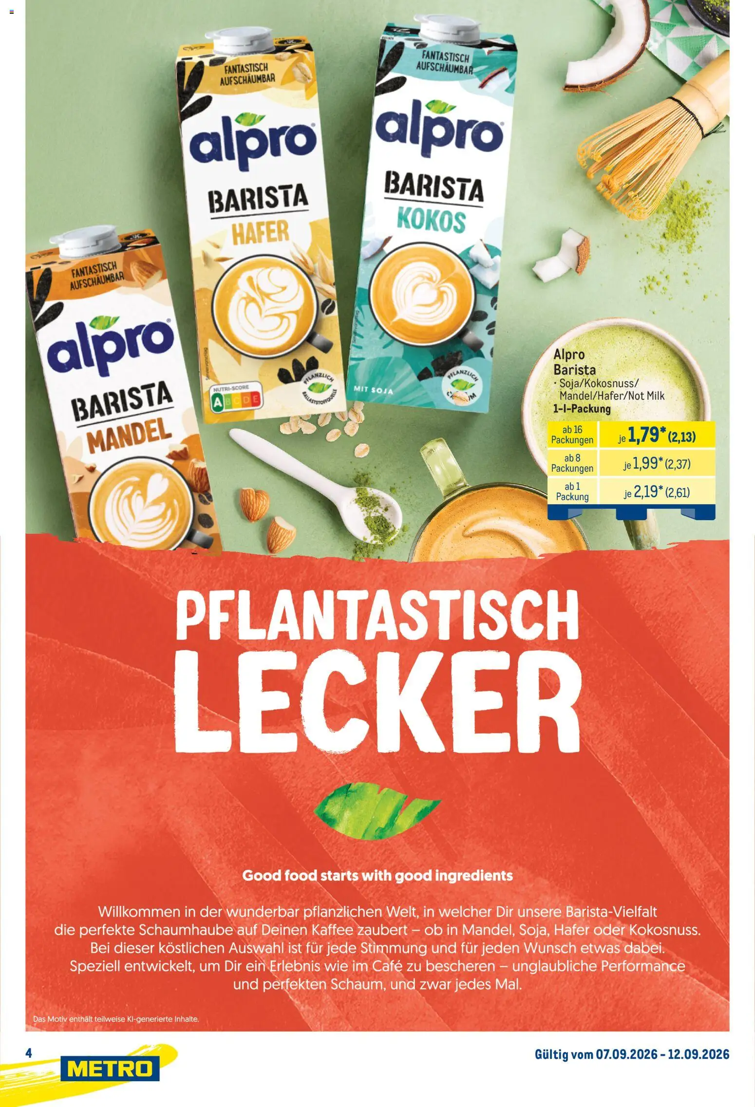 Metro Starke Marken – gültig ab 07.09.2026 | Seite: 4 | Produkte: Kaffee, Alpro