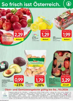 Spar - Flugblatt ab 07.05.2026 gültig | Seite: 20 | Produkte: Erdbeeren, Avocado, Obst, Äpfel