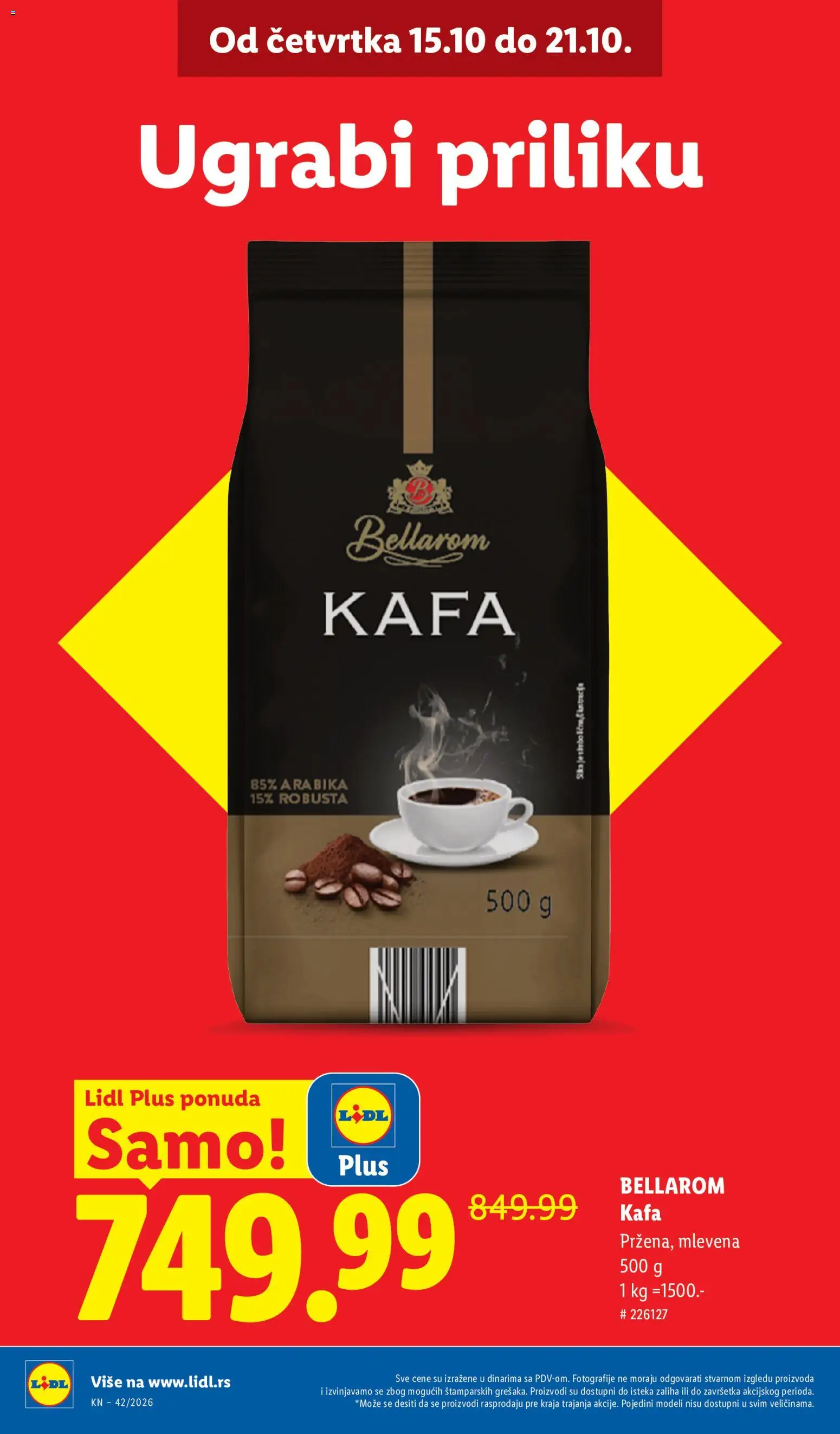 Lidl katalog - važi od 15.10.2026 | Strana: 10 | Proizvode: Mlevena kafa, Kafa