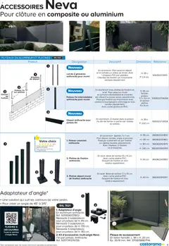 Castorama - Prévisualisation de Castorama Clôture et terrasse Neva valide à partir de 26/02/2026 | Page: 9 | Produits: Adaptateur, Base, Clôture, Chapeau