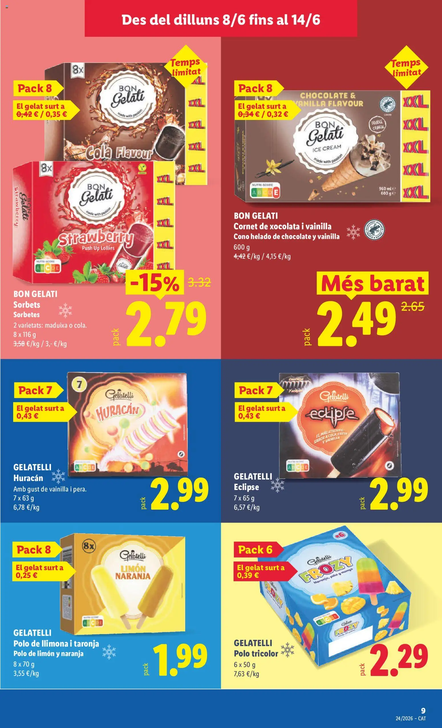 Lidl folleto │ válido desde el 08.06.2026 | Página: 15 | Productos: Chocolate, Helado