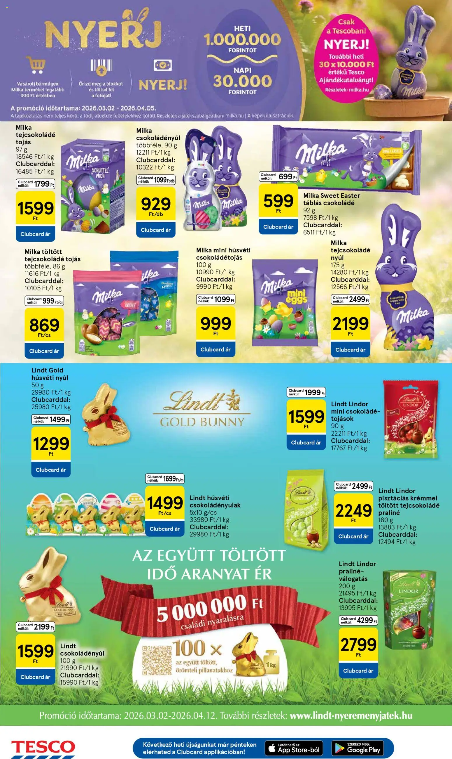 Tesco akciós ujság - amely érvényes a következő dátumtól: 2026.03.31. | Oldal: 28 | Termékek: Praliné, Tejcsokoládé, Tojás, Csokoládé