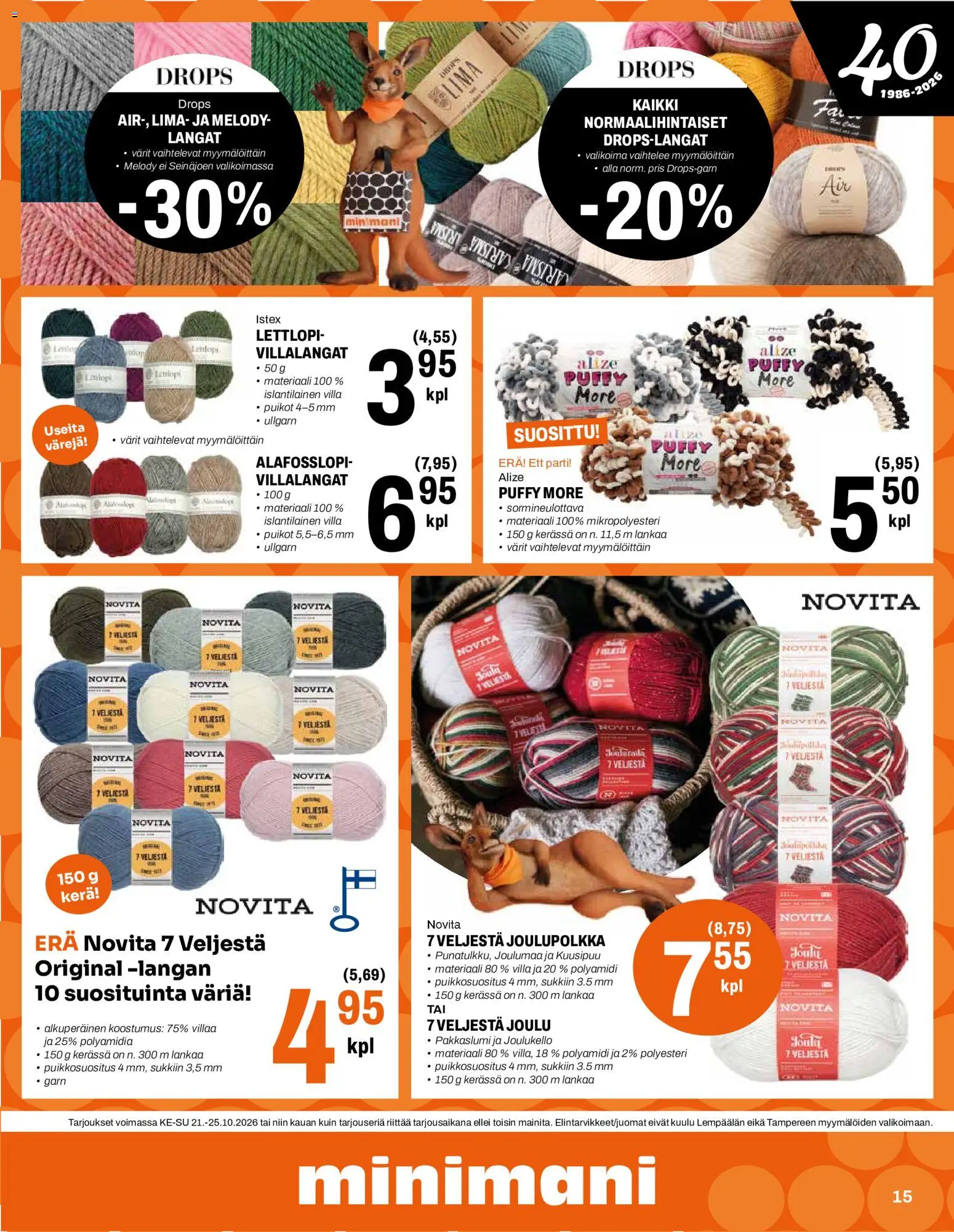 Minimani tarjoukset – voimassa 21/10/2026 alkaen | Sivu: 15
