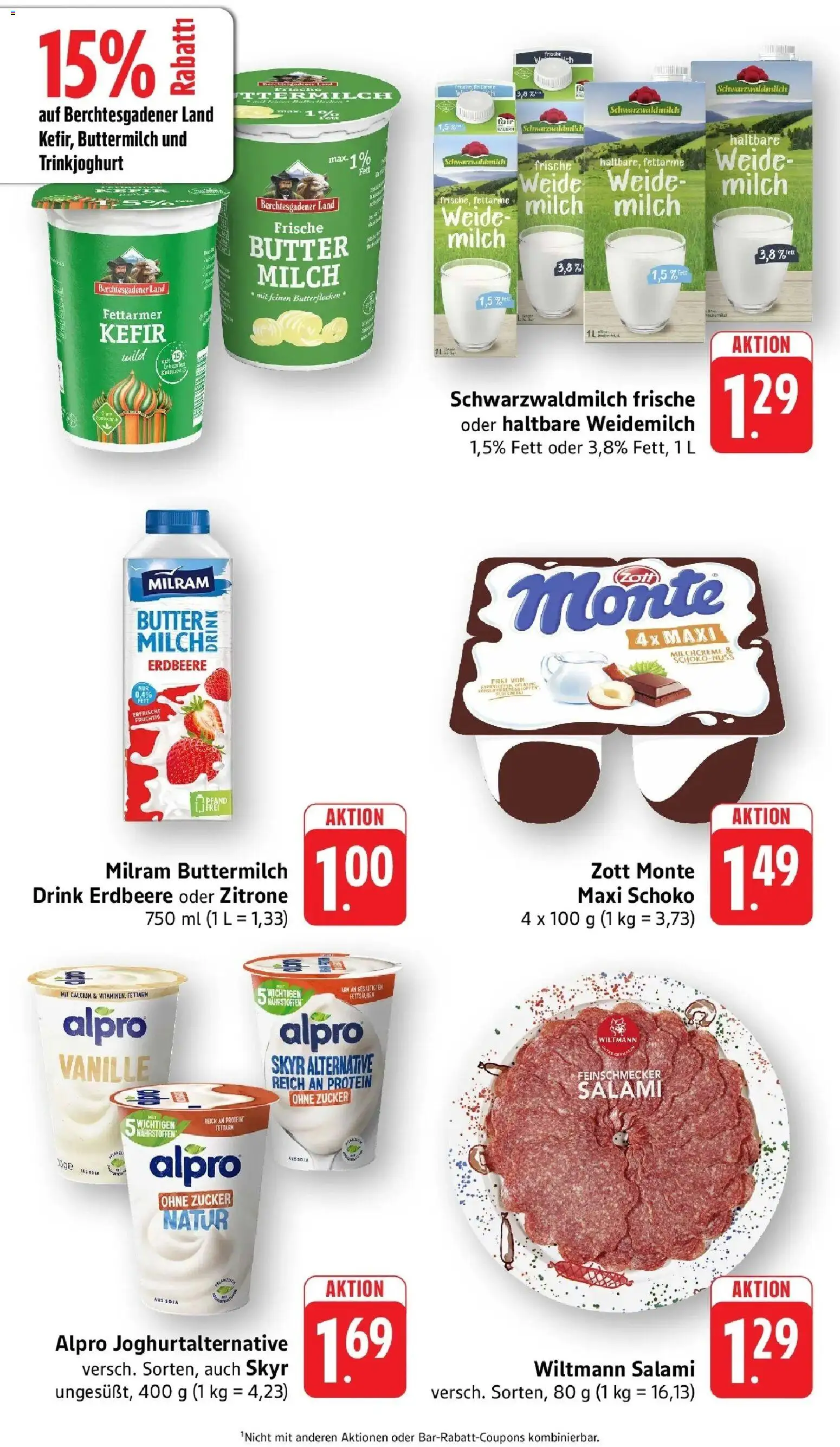 nah & gut Prospekt Offenburg-Zunsweier – gültig ab 24.08.2026 | Seite: 4 | Produkte: Alpro, Milram, Zitrone, Salami