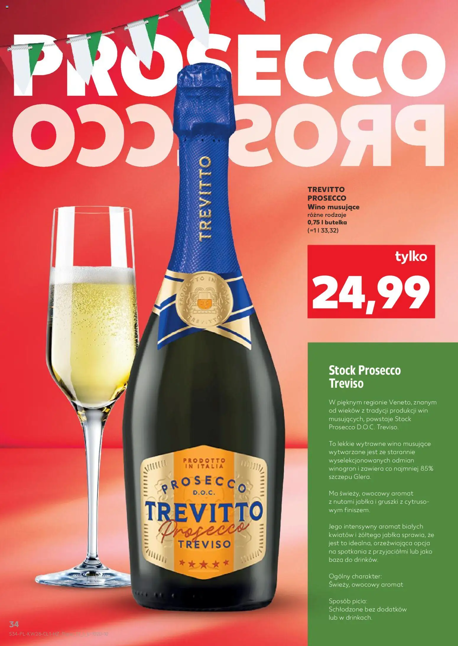 Kaufland Polsko leták - Barek od 09.07.2026 | Strana: 34 | Produkty: Prosecco, Jablka, Prosecco Treviso