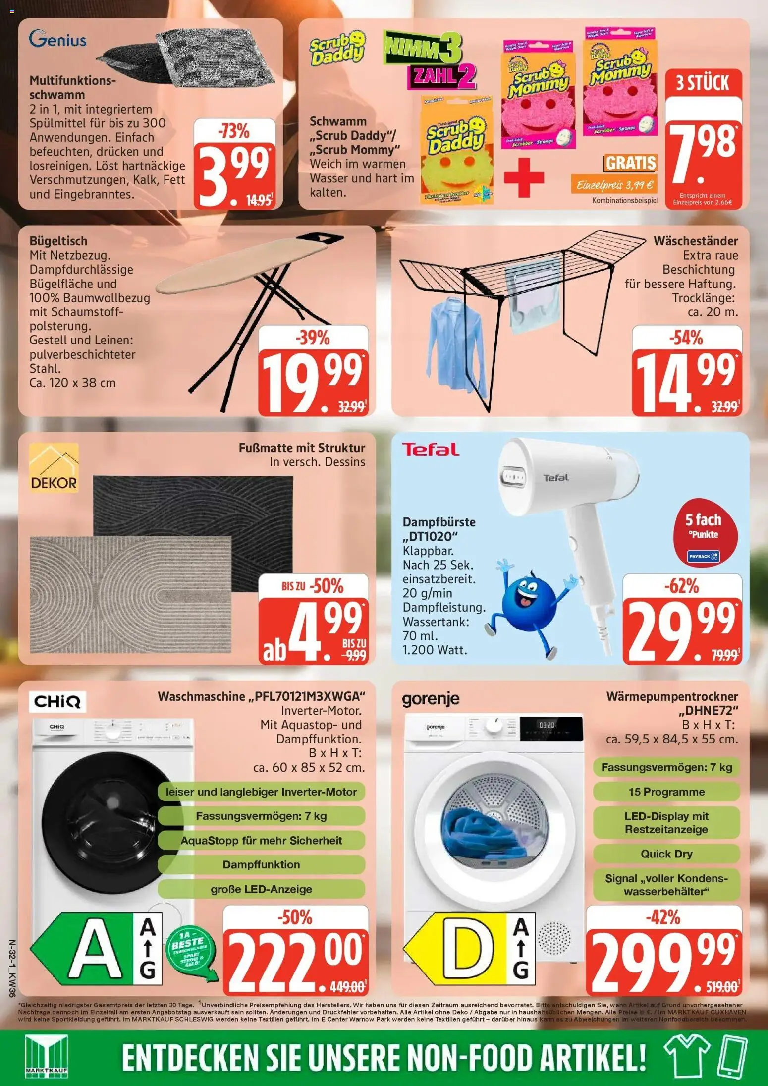 Marktkauf Prospekt Buxtehude (ab 31.08.2026) » Angebote online | Seite: 32 | Produkte: Gorenje, Waschmaschine, Wasser, Waschestander