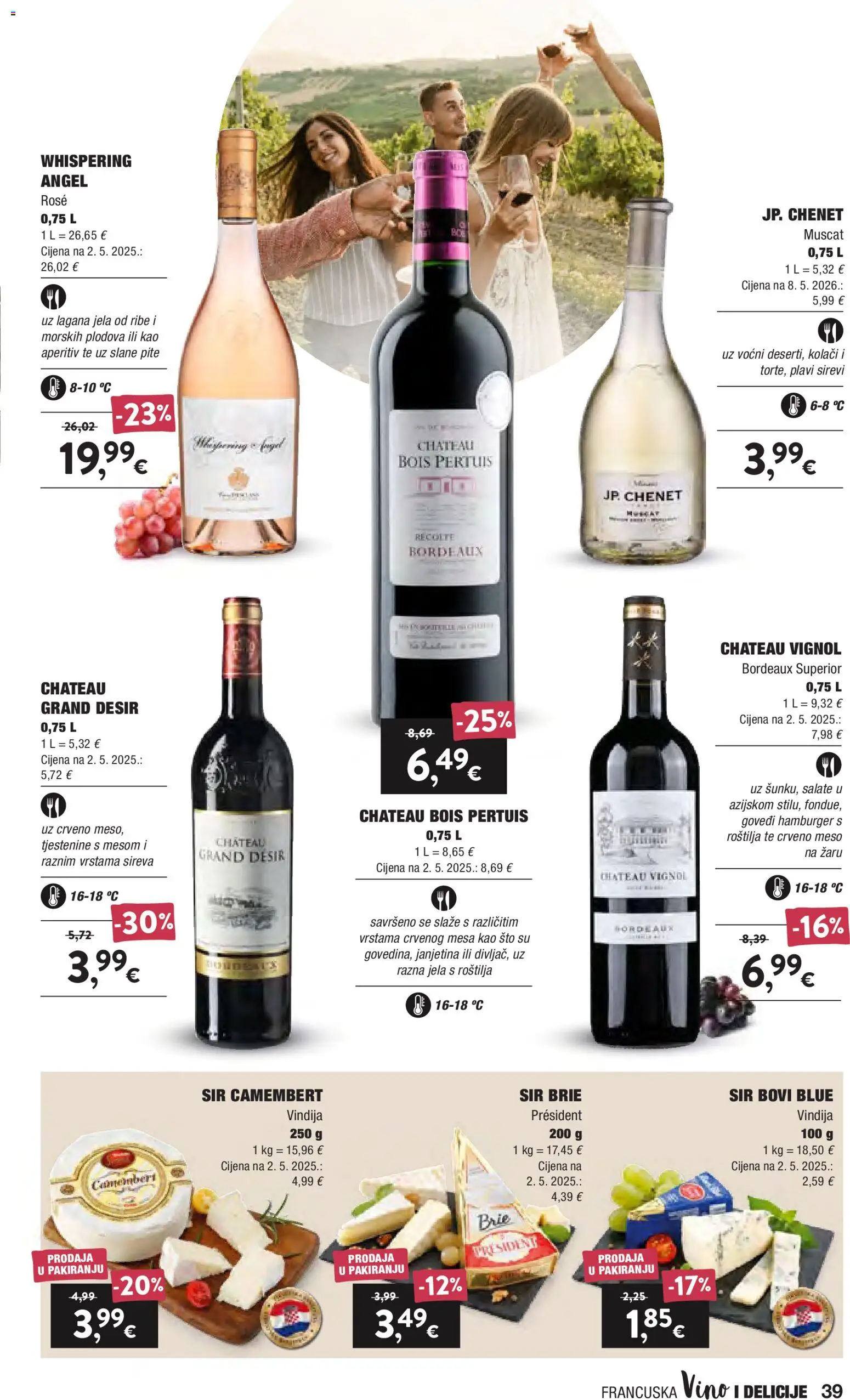 Interspar katalog | vrijedi od 16.09.2026 | Stranica: 39 | Proizvodi: Kolači, Sir, Vino, Camembert