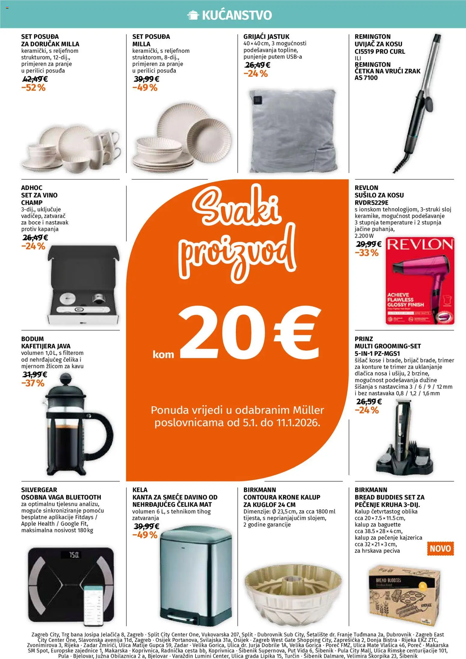 Müller katalog | vrijedi od 05.01.2025 | Stranica: 2 | Proizvodi: Kalup za pečenje, Četka, Kanta za smeće, Kuglof