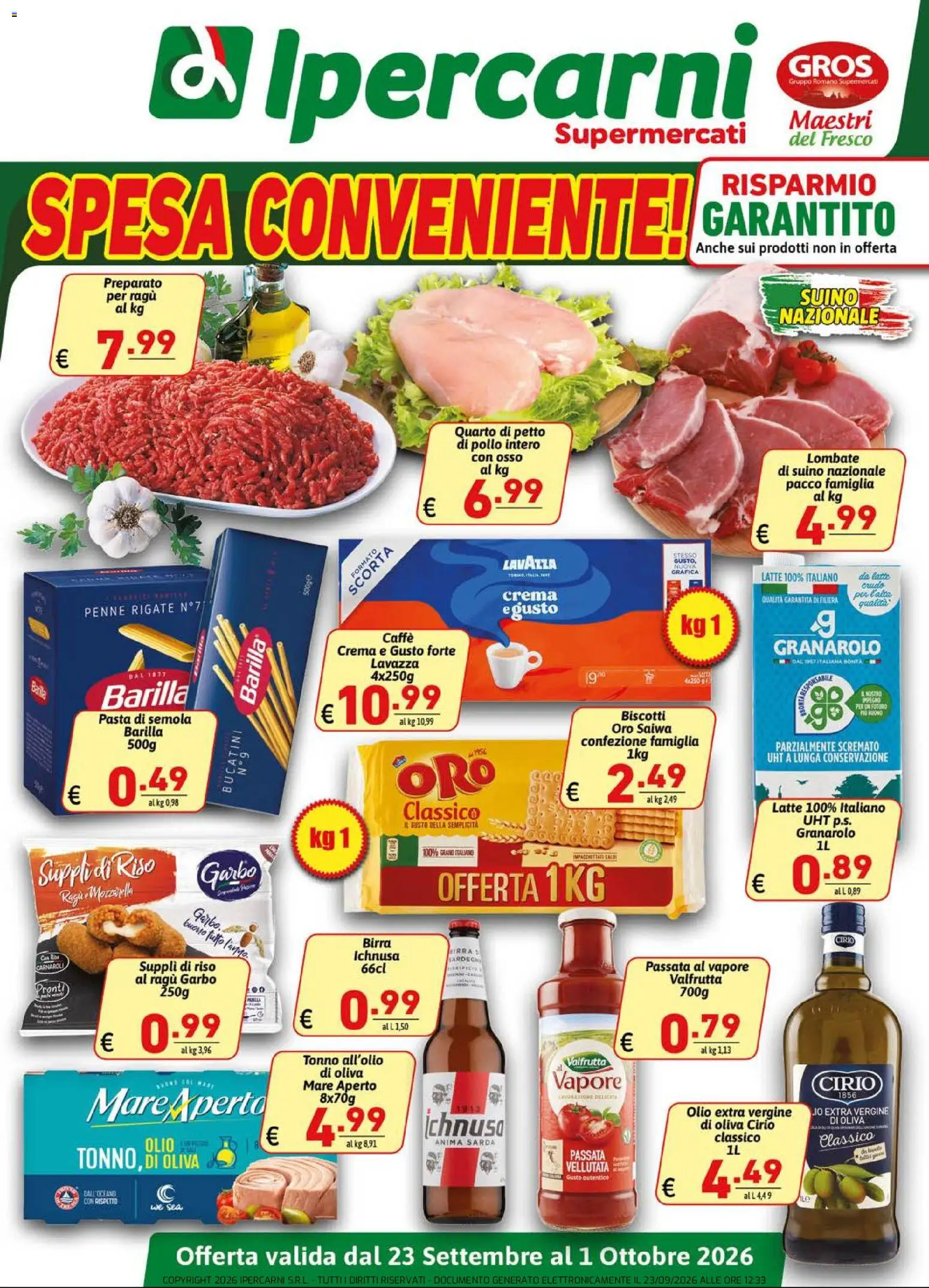 Ipercarni Mercoledì 23 Settembre Migliori Offerte