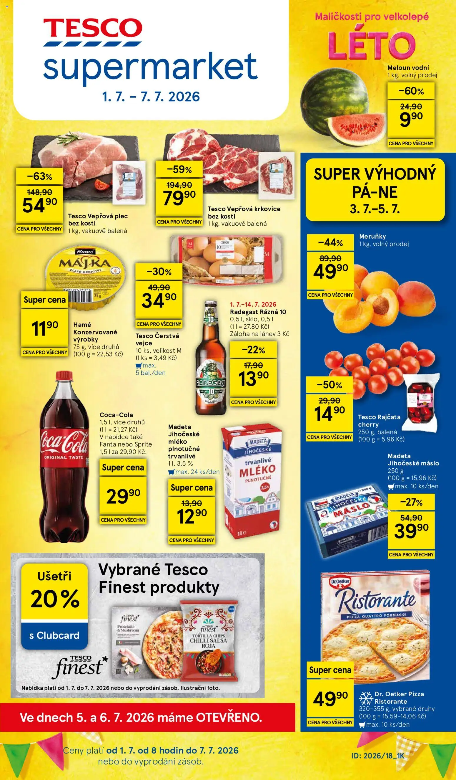Tesco leták - Supermarket od 01.07.2026 | Strana: 1