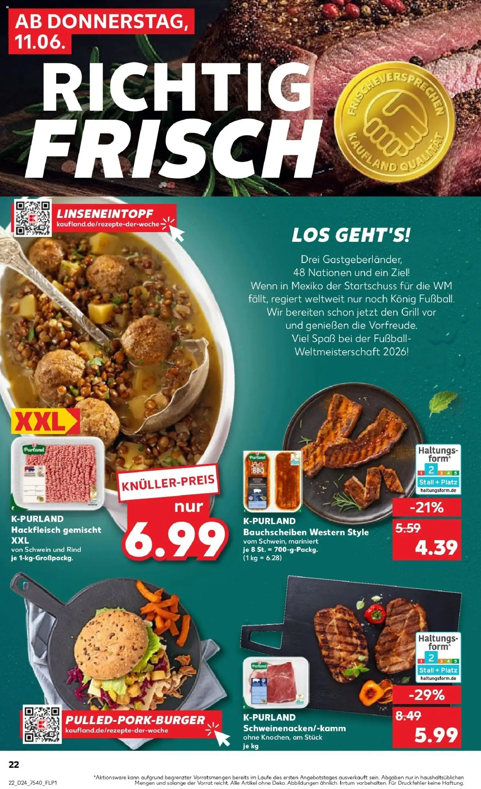 Kaufland Prospekt Annaberg-Buchholz – gültig ab 08.06.2026 | Seite: 31 | Produkte: Grill, Burger, Fußball, Hackfleisch