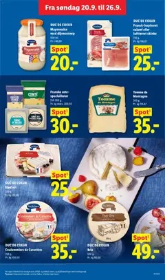 DUC DE COEUR Fransk-inspireret salami eller lufttørret skinke, 150 g. gyldig fra 20/09/2026 | Side: 16