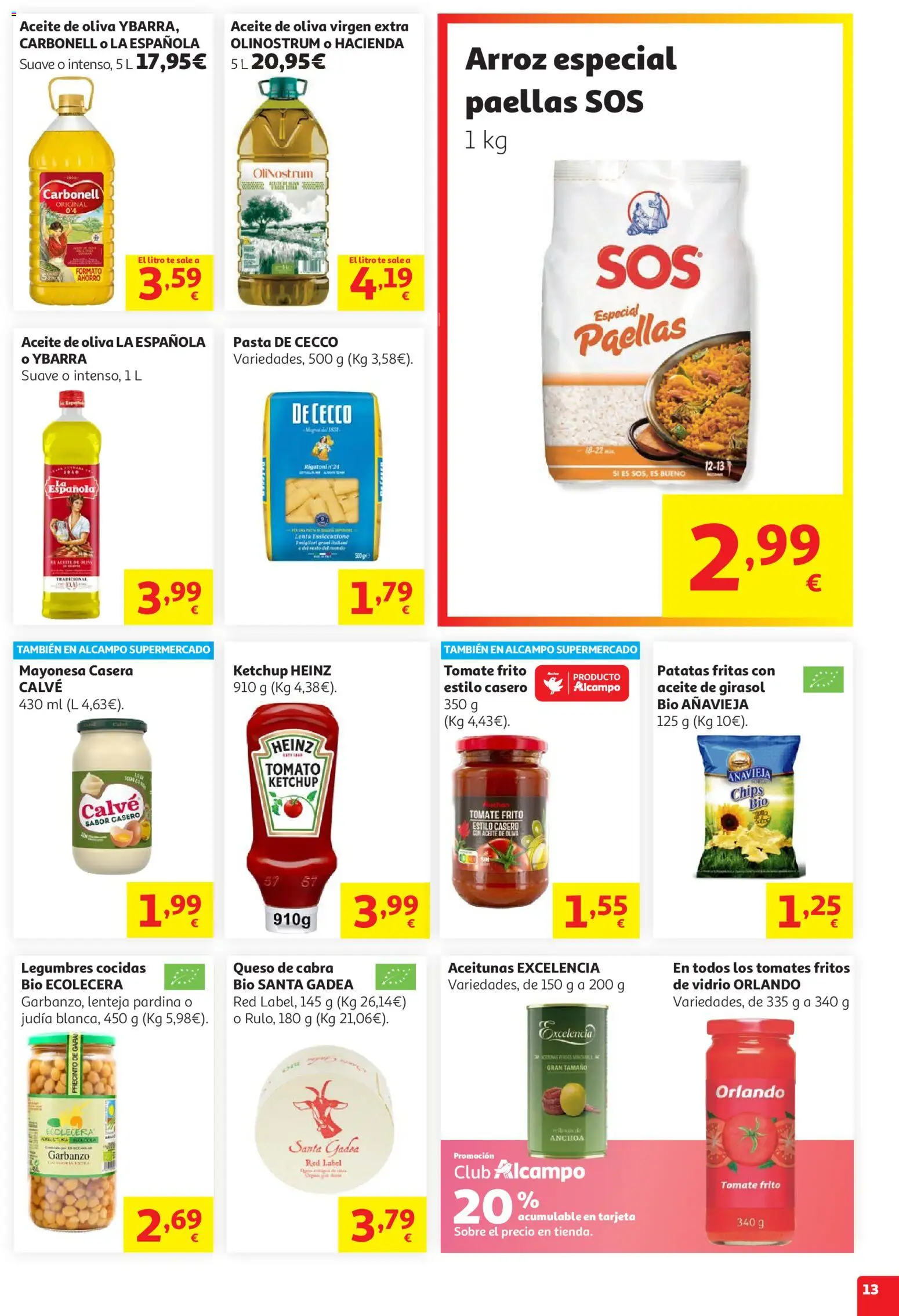 Alcampo HG Unico Litoral │ válido desde el 15/07/2026 | Página: 13 | Productos: Té, Aceite de oliva, Aceite de oliva virgen extra, Anchoa