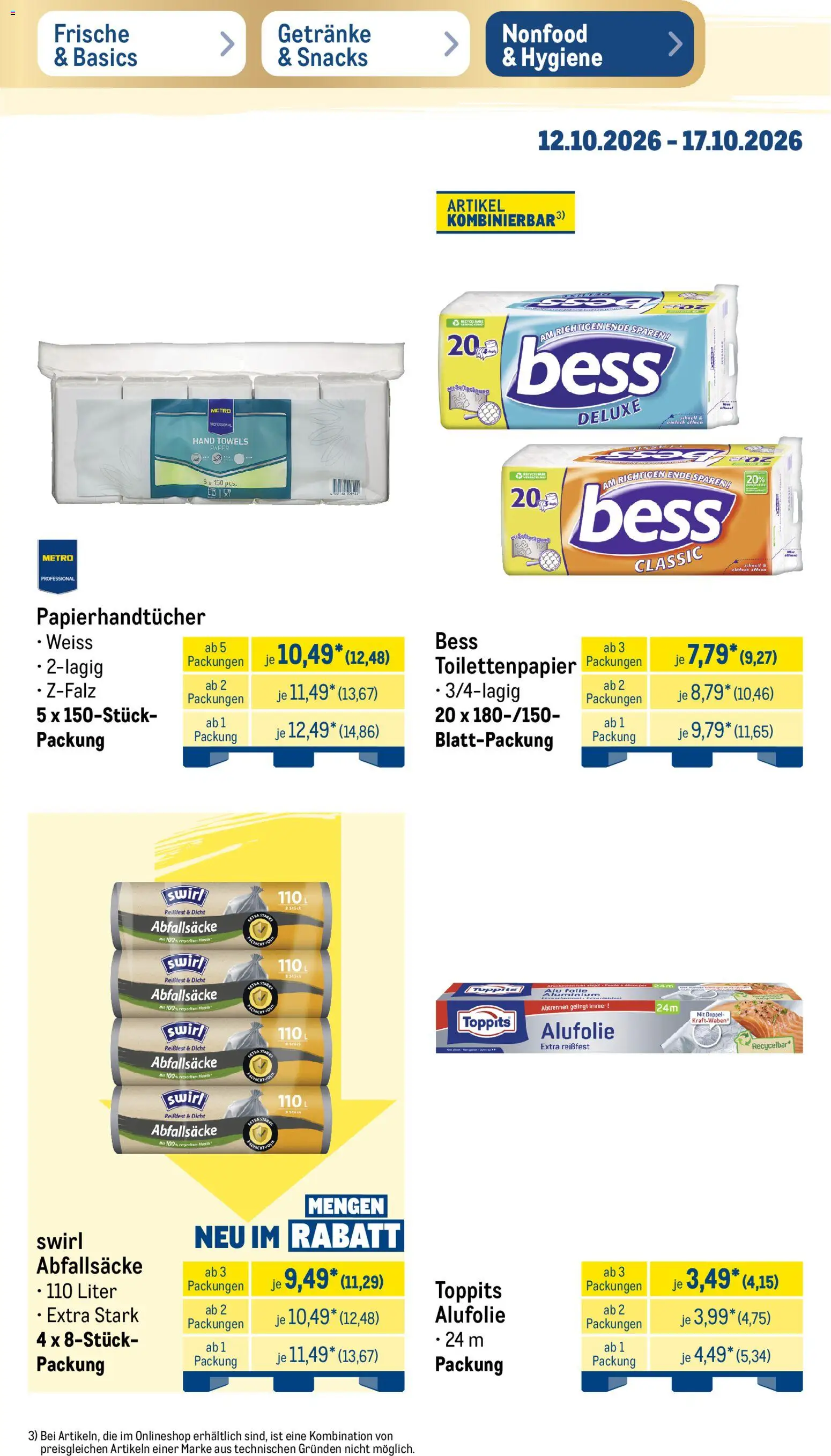 Metro Black Friday – gültig ab 12.10.2026 | Seite: 13 | Produkte: Toilettenpapier