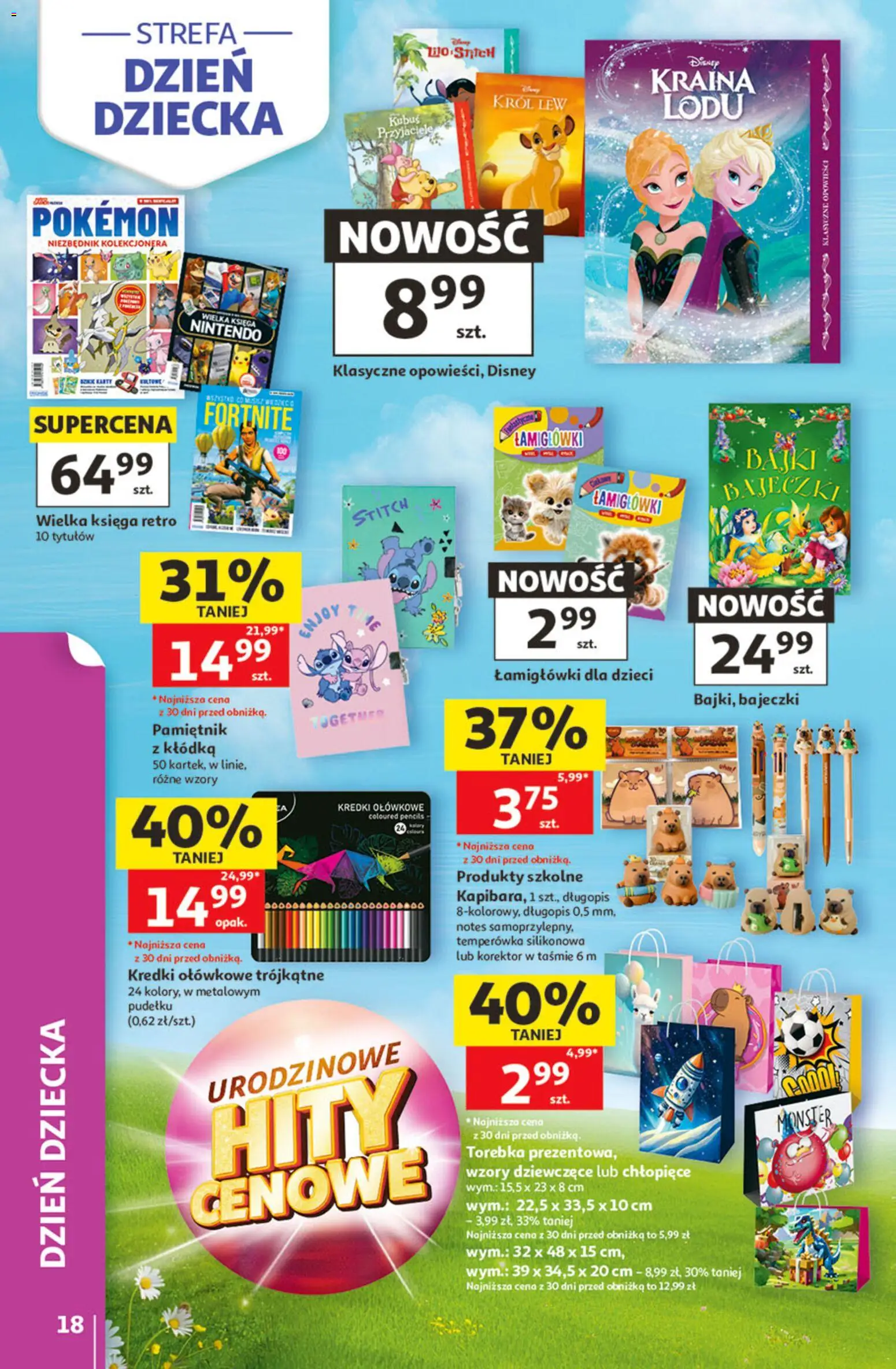 Auchan gazetka - 30 Lat Hipermarket od 21.05.2026 | Strona: 18 | Produkty: Torebka, Temperówka, Korektor