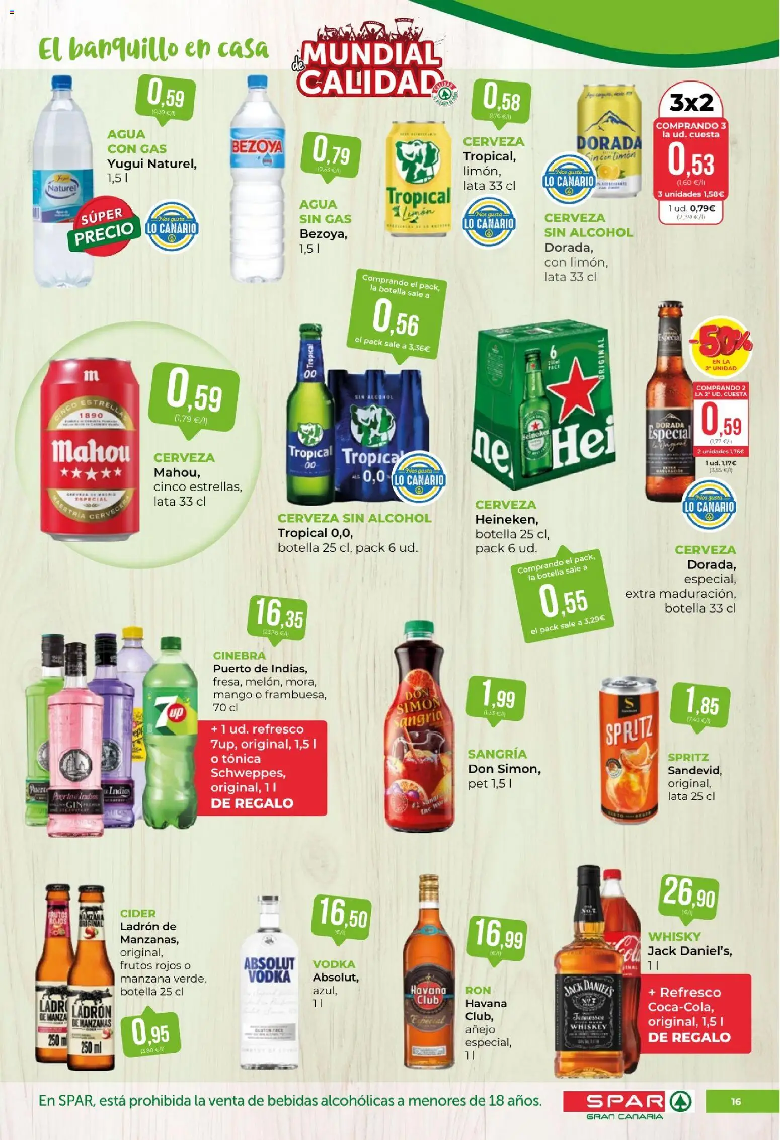 Spar folleto │ válido desde el 12.06.2026 | Página: 16 | Productos: Cerveza sin alcohol, Manzanas, Vodka, Ρούτερ