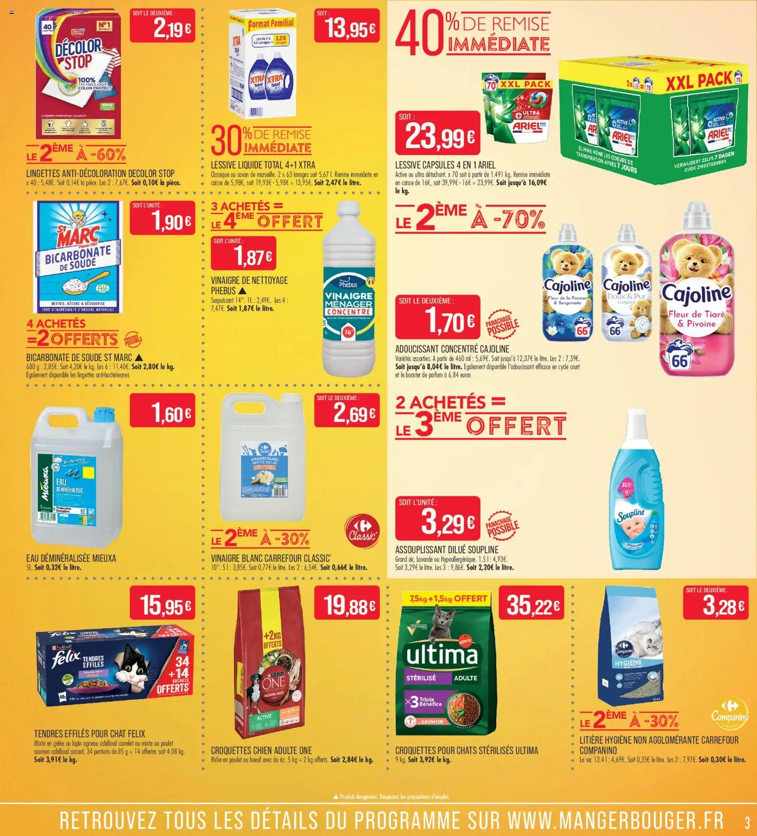 {H1} | Page: 3 | Produits: Agneau, Litière, Lessive Liquide, Vinaigre
