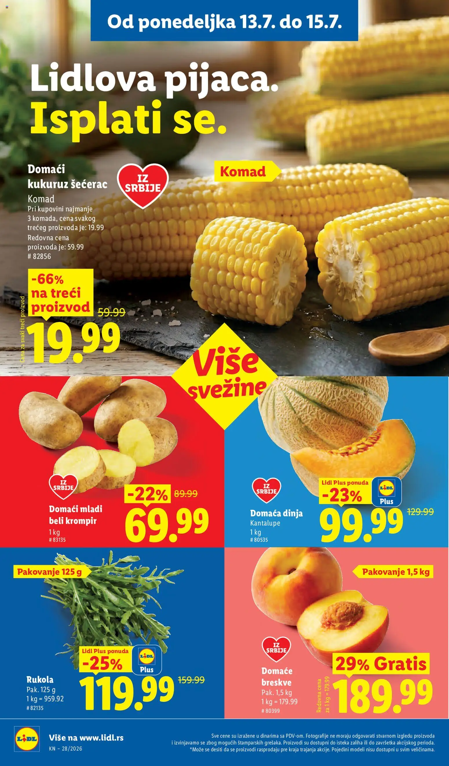 Lidl katalog - važi od 09.07.2026 | Strana: 86 | Proizvode: Krompir, Kukuruz, Pakovanje, Beli krompir