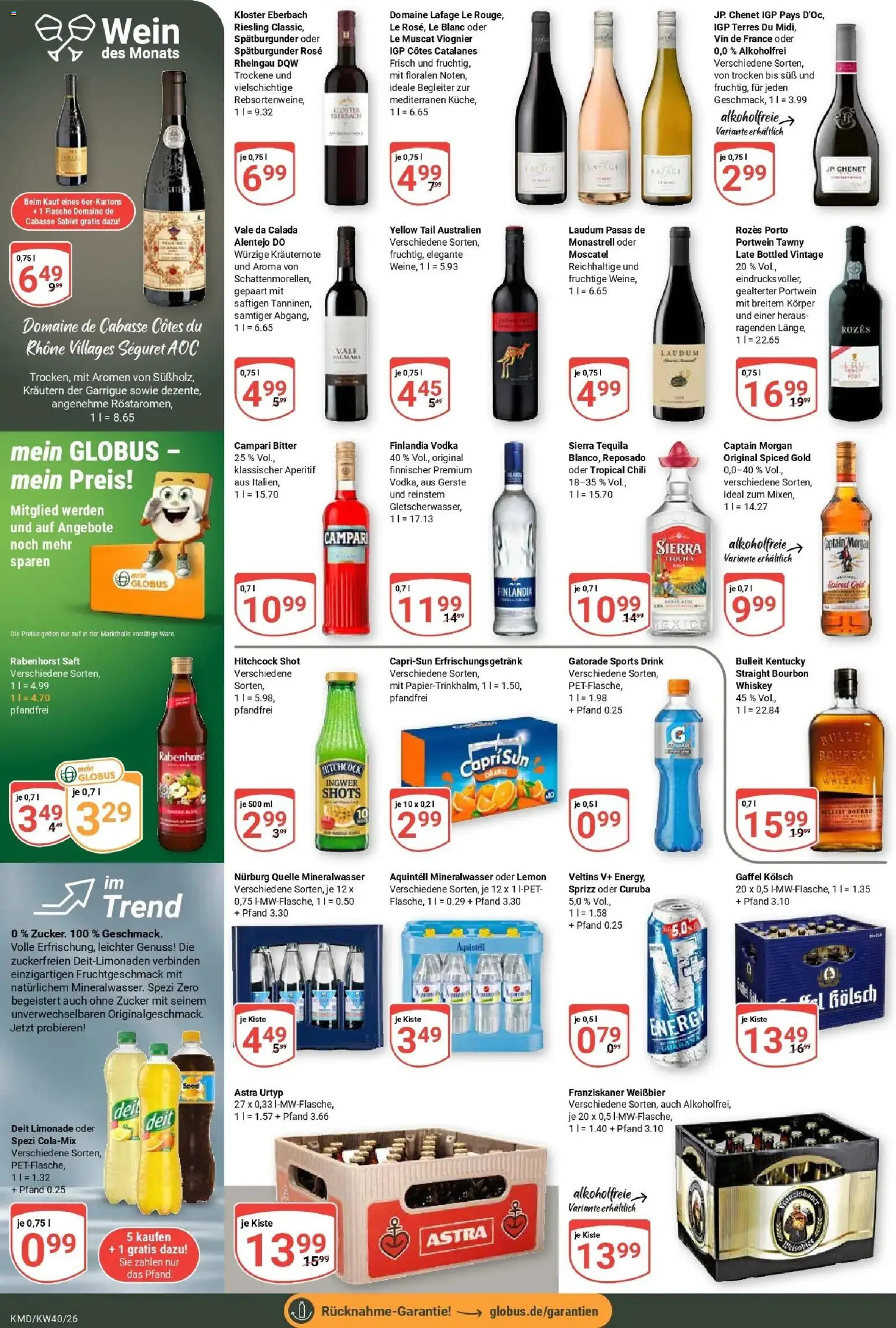 Globus Prospekt Köln (ab 28.09.2026) » Angebote online | Seite: 18 | Produkte: Franziskaner, Energy, Astra, Vodka
