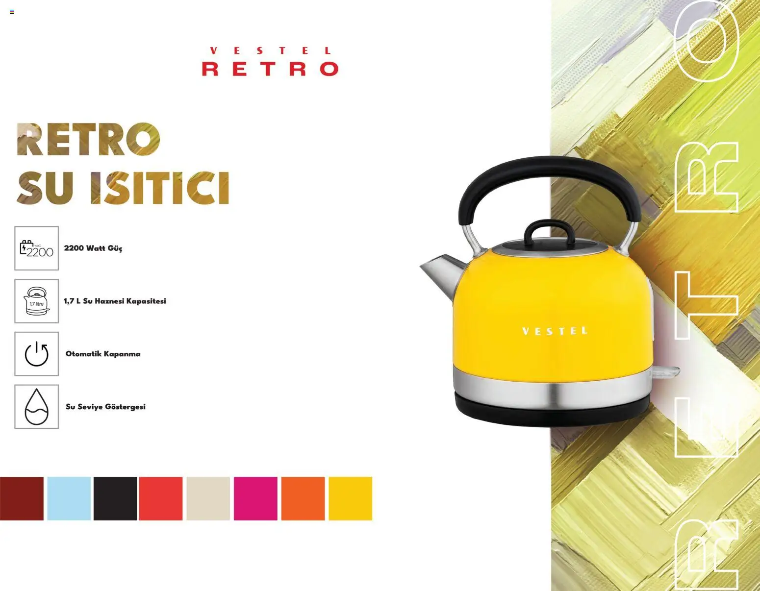 Vestel - Retro Katalog - 01 Ekim 2026 tarihinden itibaren geçerlidir | Sayfa: 21 | Ürünler: Su ısıtıcı, Su