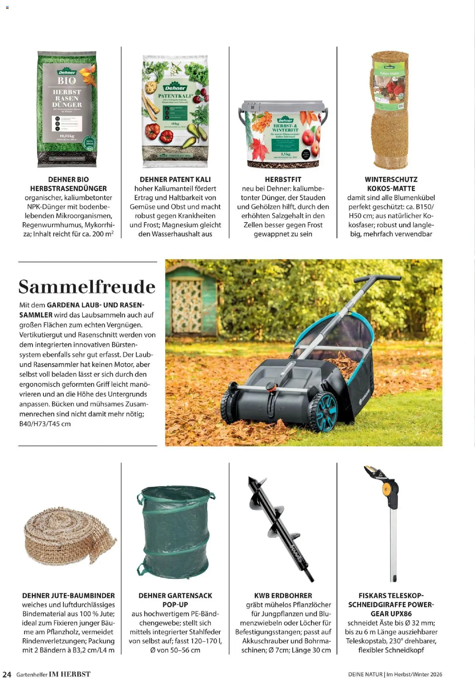 Dehner Magazine HERBST/WINTER 2026 gültig ab 09.10.2026 | Seite: 24 | Produkte: Gemüse, Obst