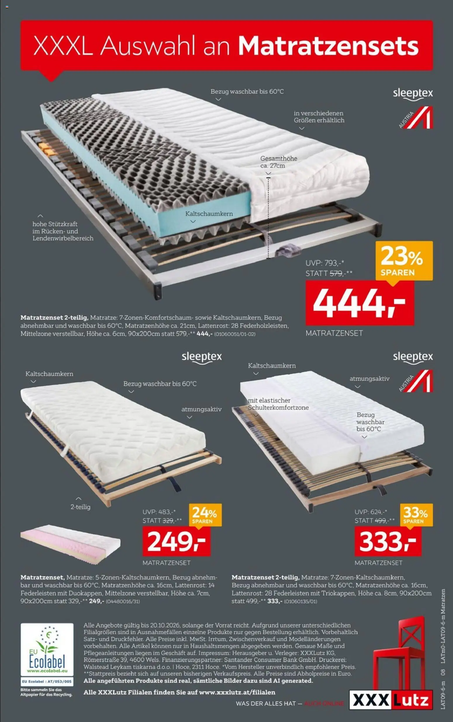 XXXLutz 33% individuelle Liegehärteeinstellung auf viele Möbel und Leuchten gültig ab 06.10.2026 | Seite: 7 | Produkte: Matratze, Lattenrost
