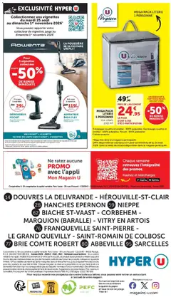 Hyper U - Prévisualisation de Hyper U - Les prix bas de la semaine valide à partir de 18/08/2026 | Page: 44 | Produits: Aspirateur, Store, Impression, Brie